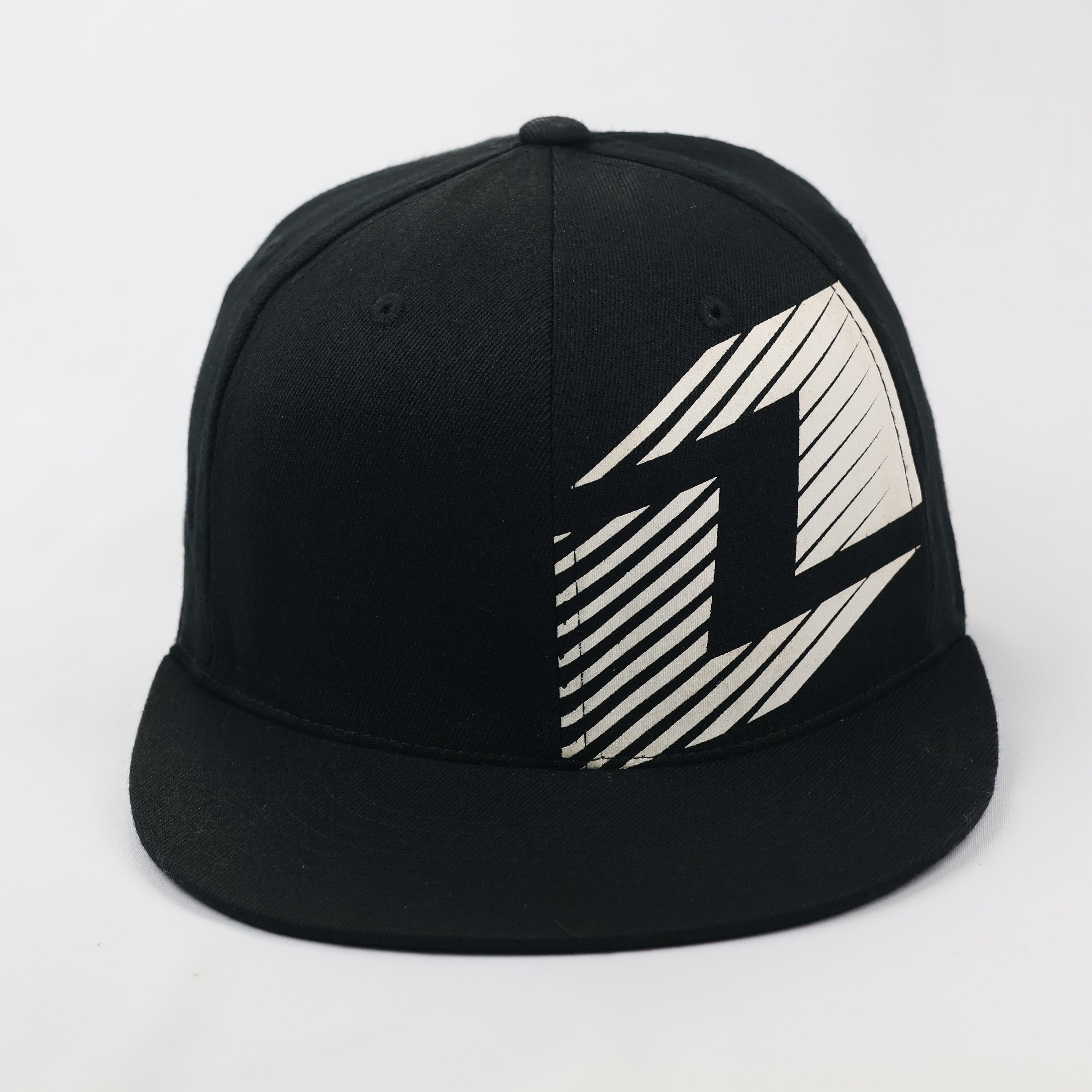 Retro ONE Industries Embroidered Moto Cap - Black & White S-M