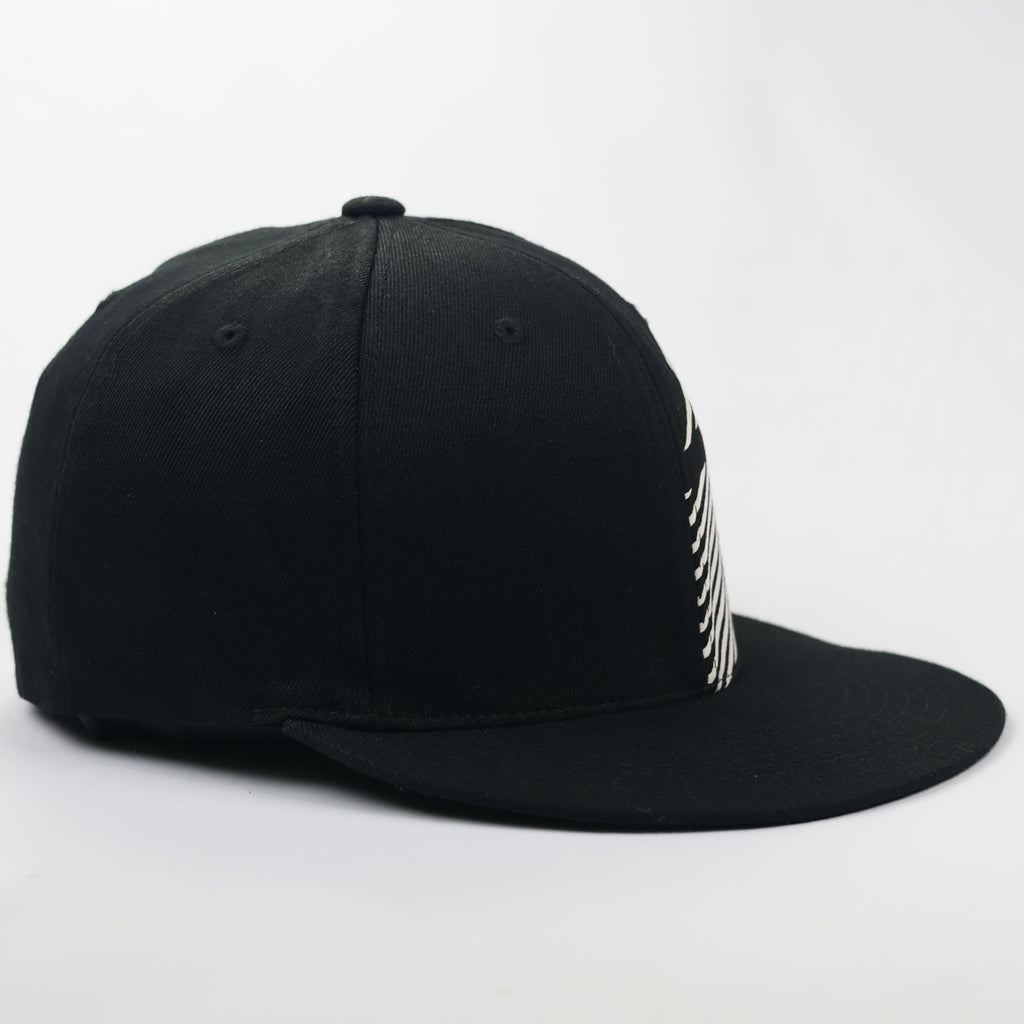 Retro ONE Industries Embroidered Moto Cap - Black & White S-M