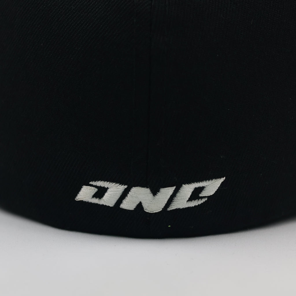 Retro ONE Industries Embroidered Moto Cap - Black & White S-M