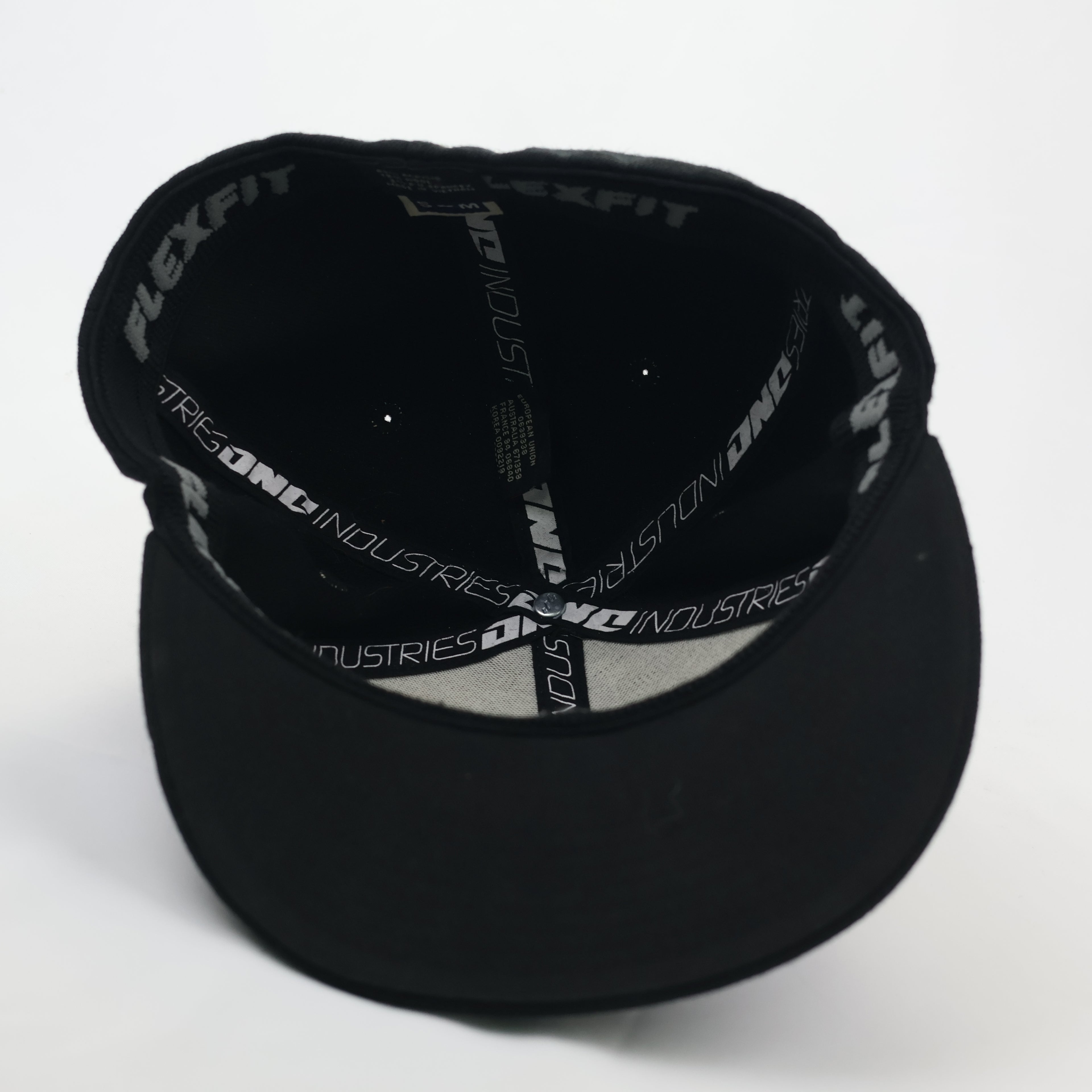 Retro ONE Industries Embroidered Moto Cap - Black & White S-M