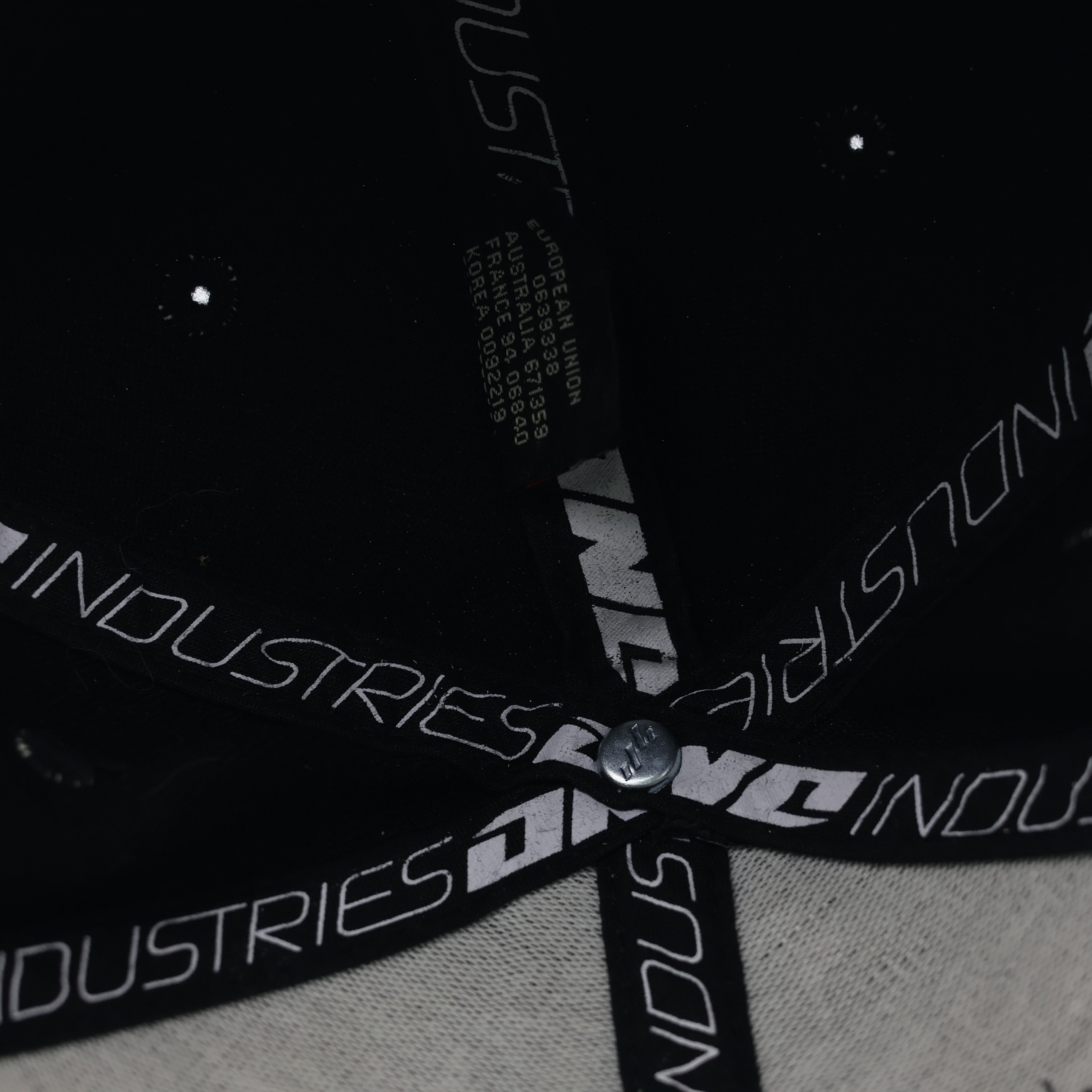 Retro ONE Industries Embroidered Moto Cap - Black & White S-M