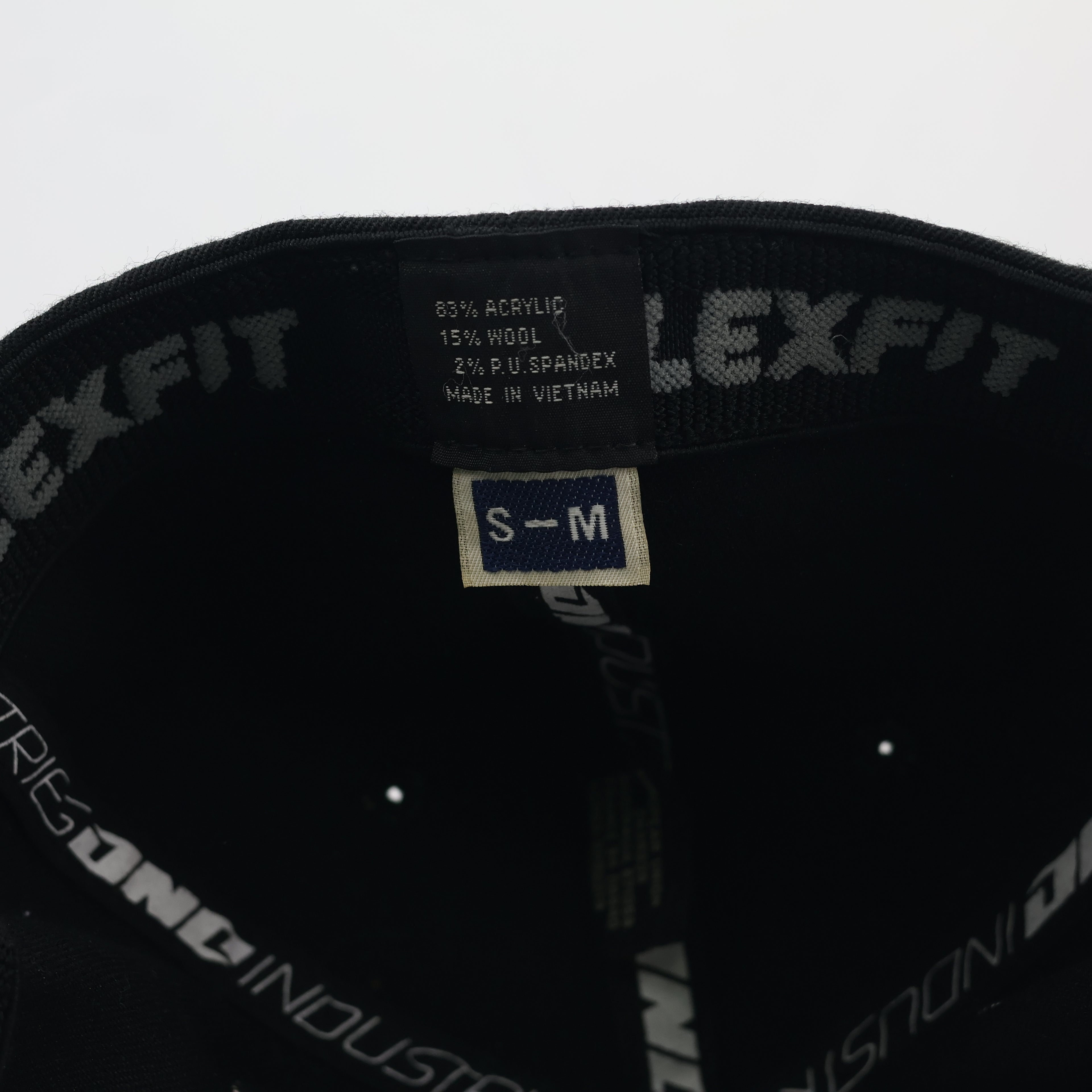 Retro ONE Industries Embroidered Moto Cap - Black & White S-M