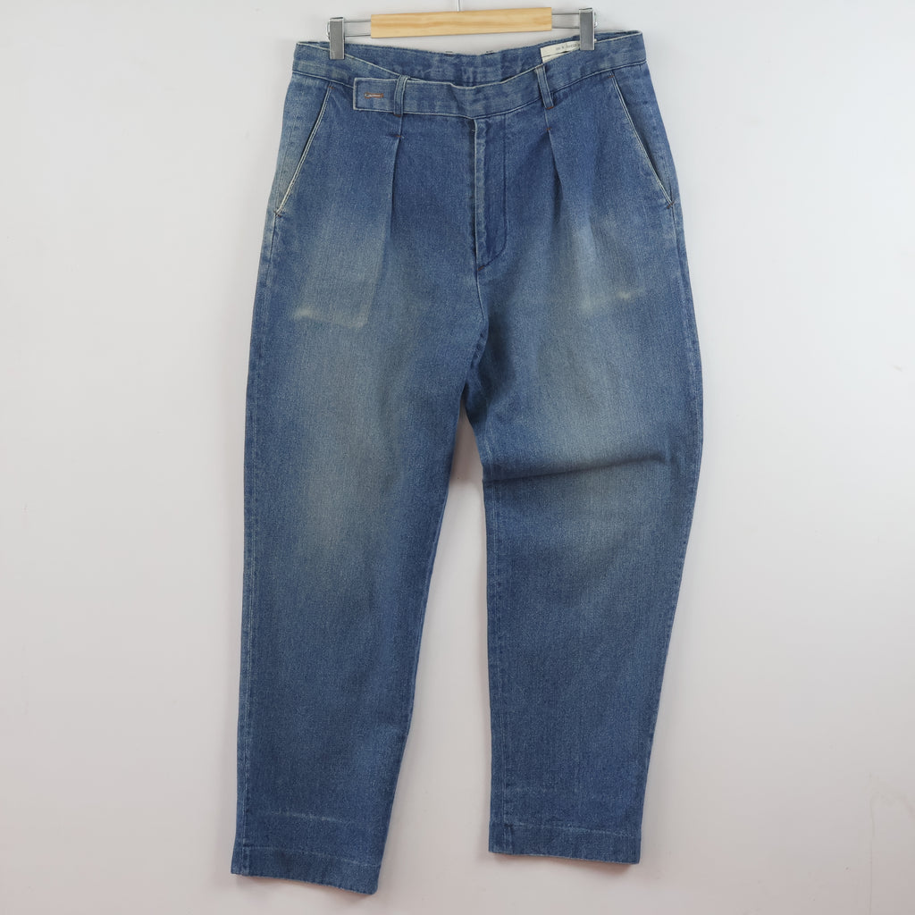 Thrifted Men's Baker Street 221 B Vintage Wash Denim Waist:34/ J1099