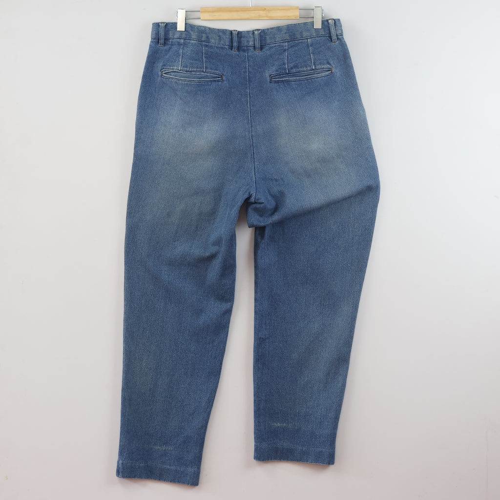 Thrifted Men's Baker Street 221 B Vintage Wash Denim Waist:34/ J1099