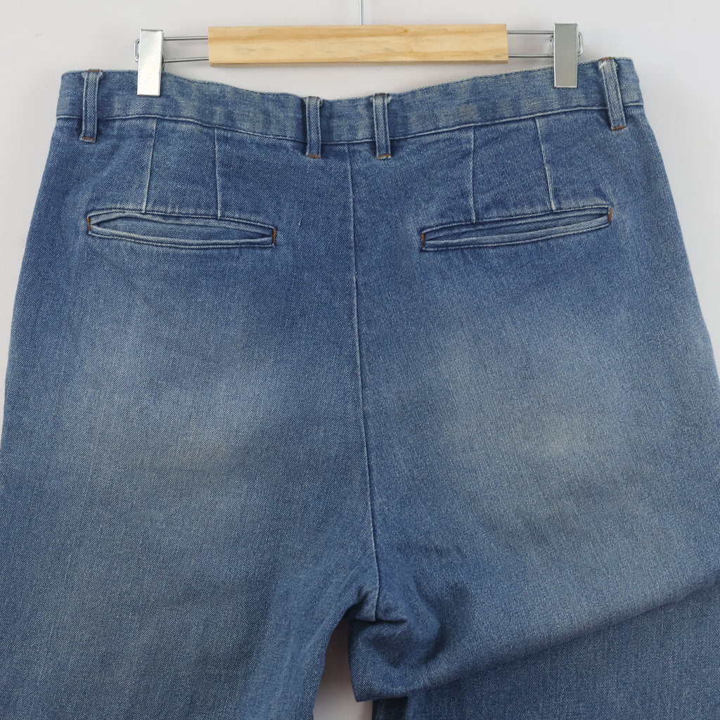 Thrifted Men's Baker Street 221 B Vintage Wash Denim Waist:34/ J1099