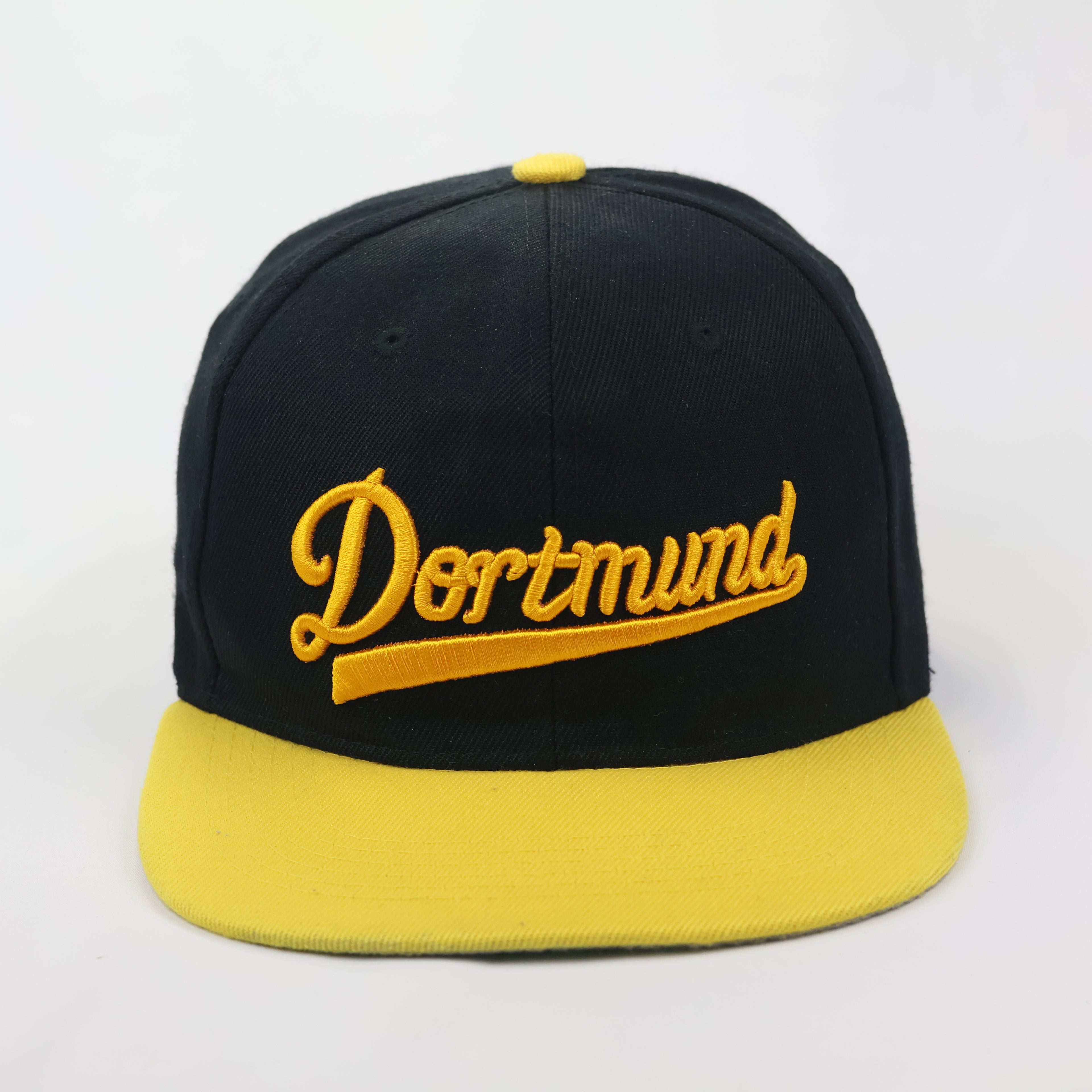 Thrifted Dortmund Script Embroidered Hat - Two-Tone Snapback Cap