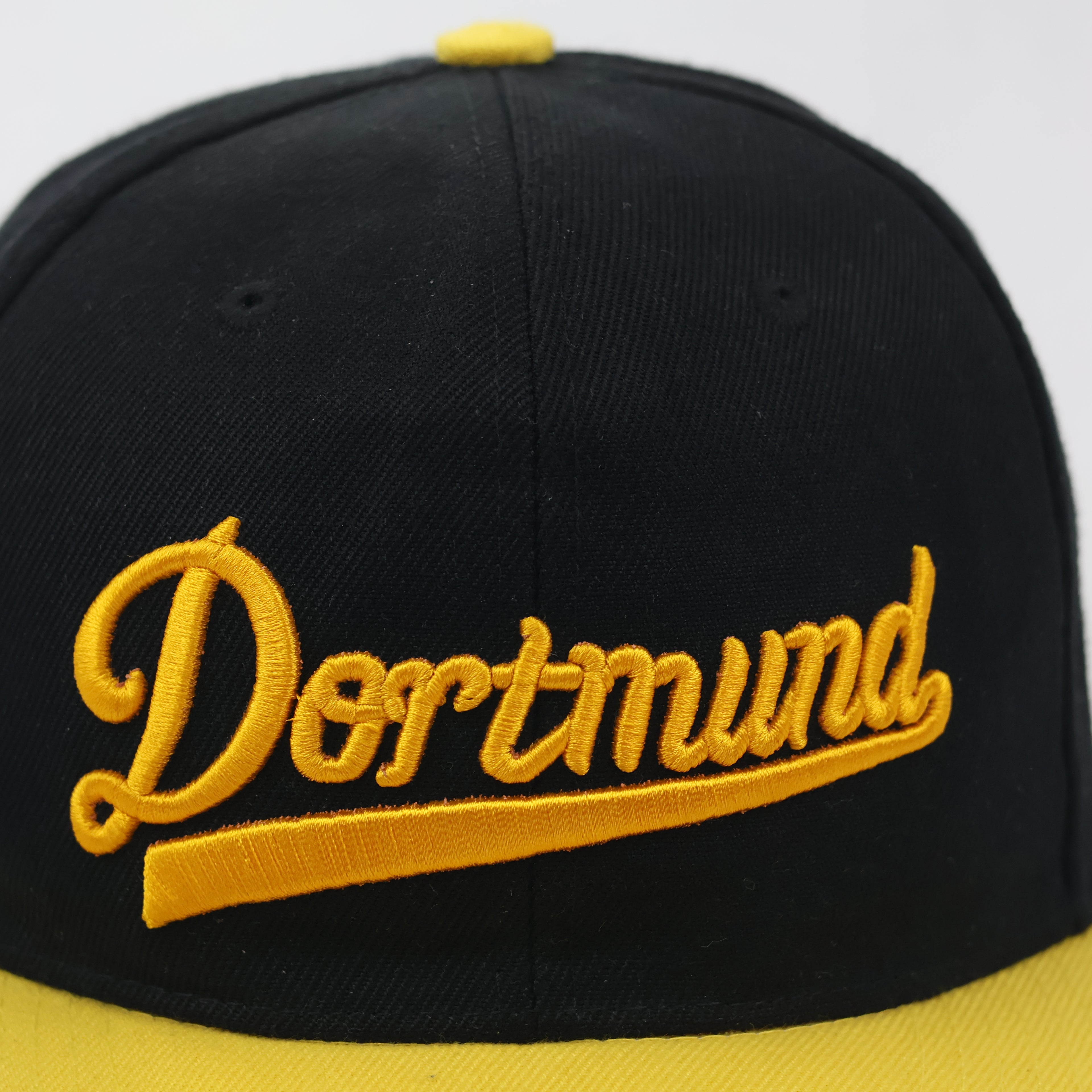 Thrifted Dortmund Script Embroidered Hat - Two-Tone Snapback Cap
