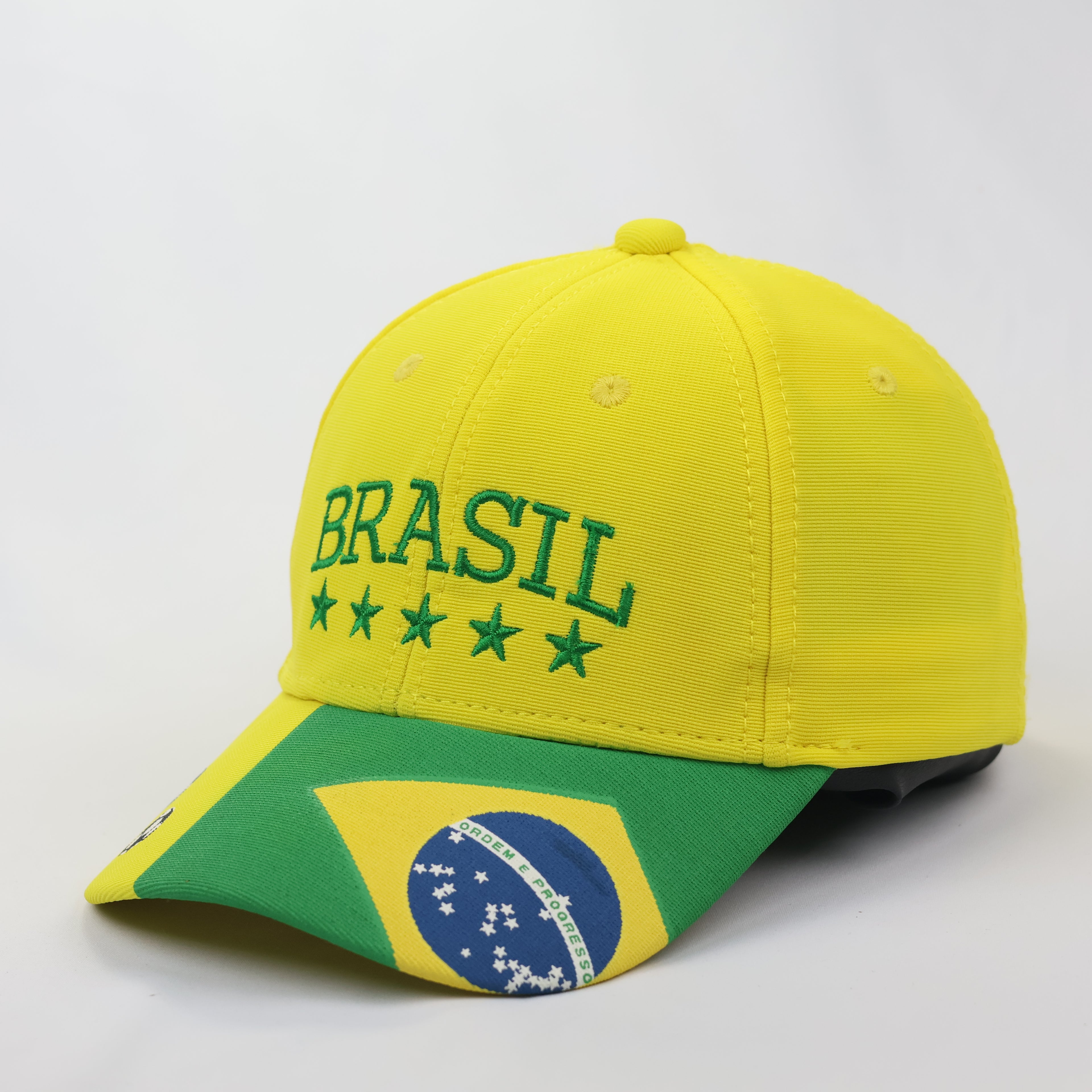 Vintage Brasil National Team Soccer Graphic Cap - Yellow/Green