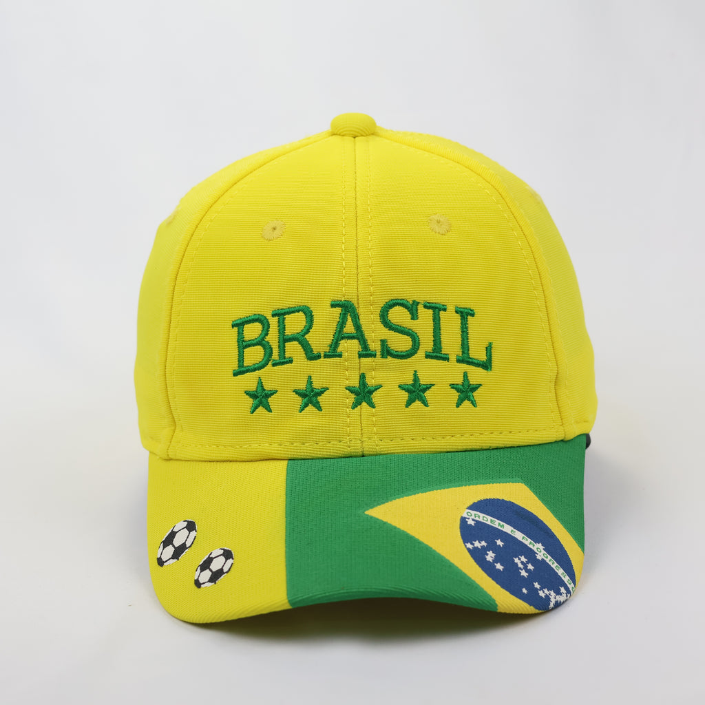 Vintage Brasil National Team Soccer Graphic Cap - Yellow/Green