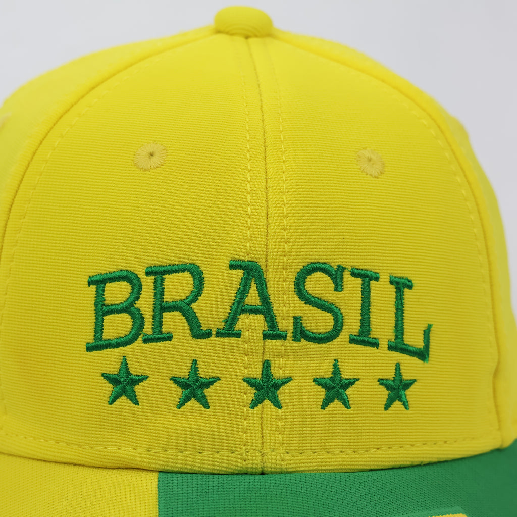 Vintage Brasil National Team Soccer Graphic Cap - Yellow/Green