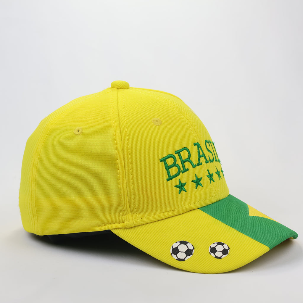 Vintage Brasil National Team Soccer Graphic Cap - Yellow/Green