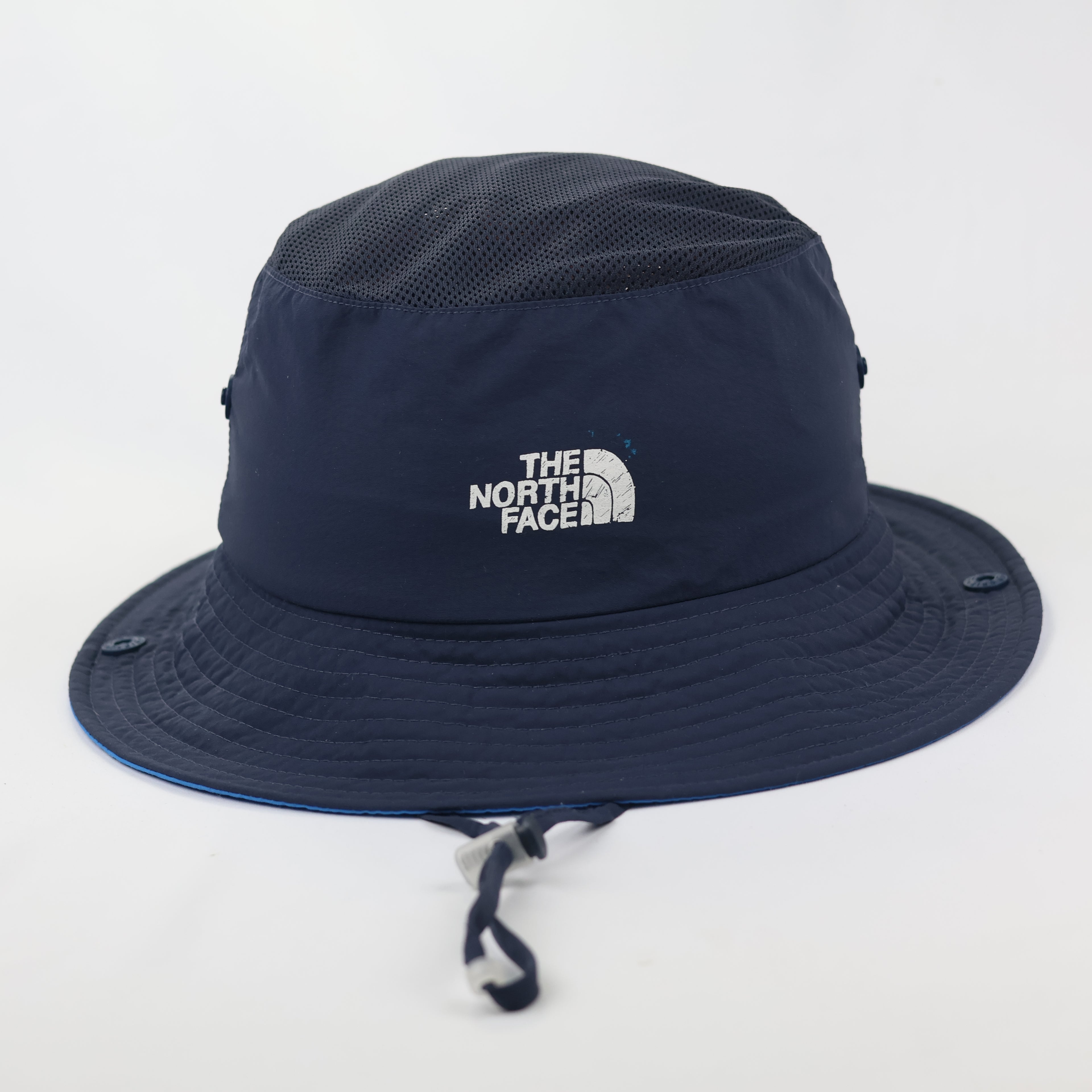 TNF Technical Navy Bucket Thrifted Hat - Breathable Mesh Crown Hiking Cap
