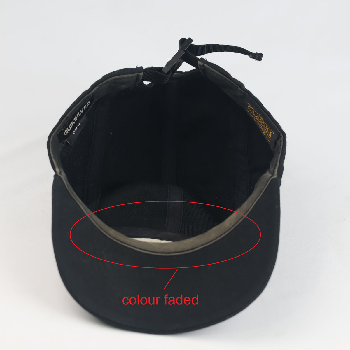 Thrifted Quiksilver The Classics Yupoong Black 5-Panel Cap (Size 57–59 cm) | 11015
