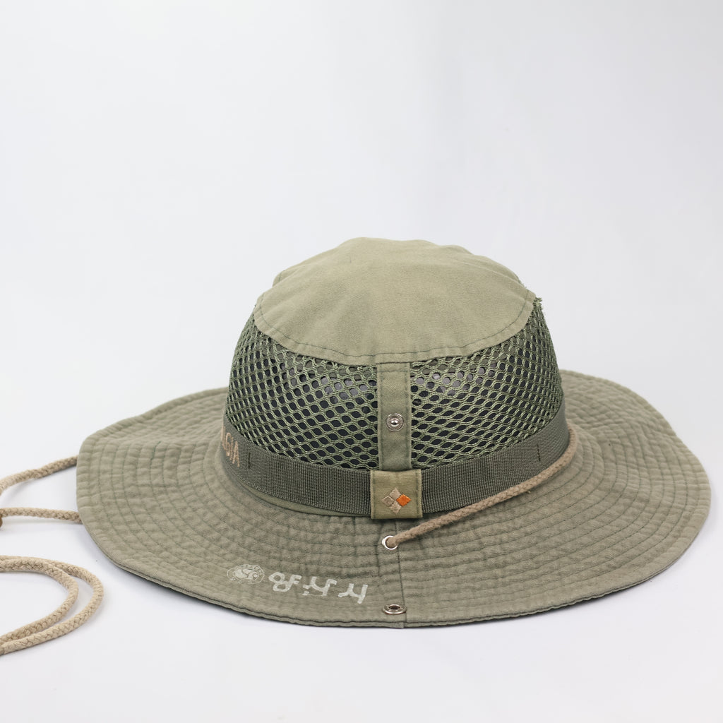 Nostalgia Sport Outdoor Life Safari Thrifted Hat - Olive Drab Fisherman Cap