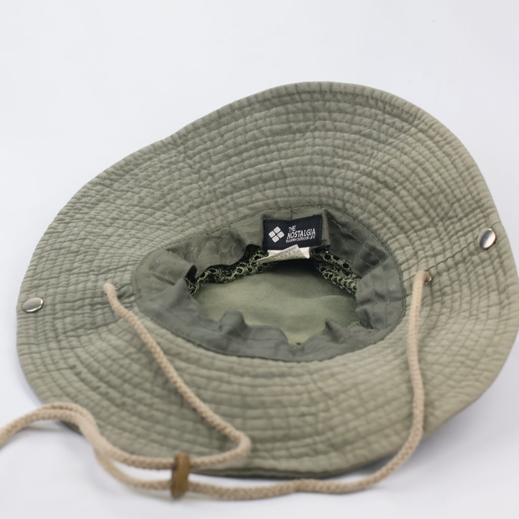 Nostalgia Sport Outdoor Life Safari Thrifted Hat - Olive Drab Fisherman Cap