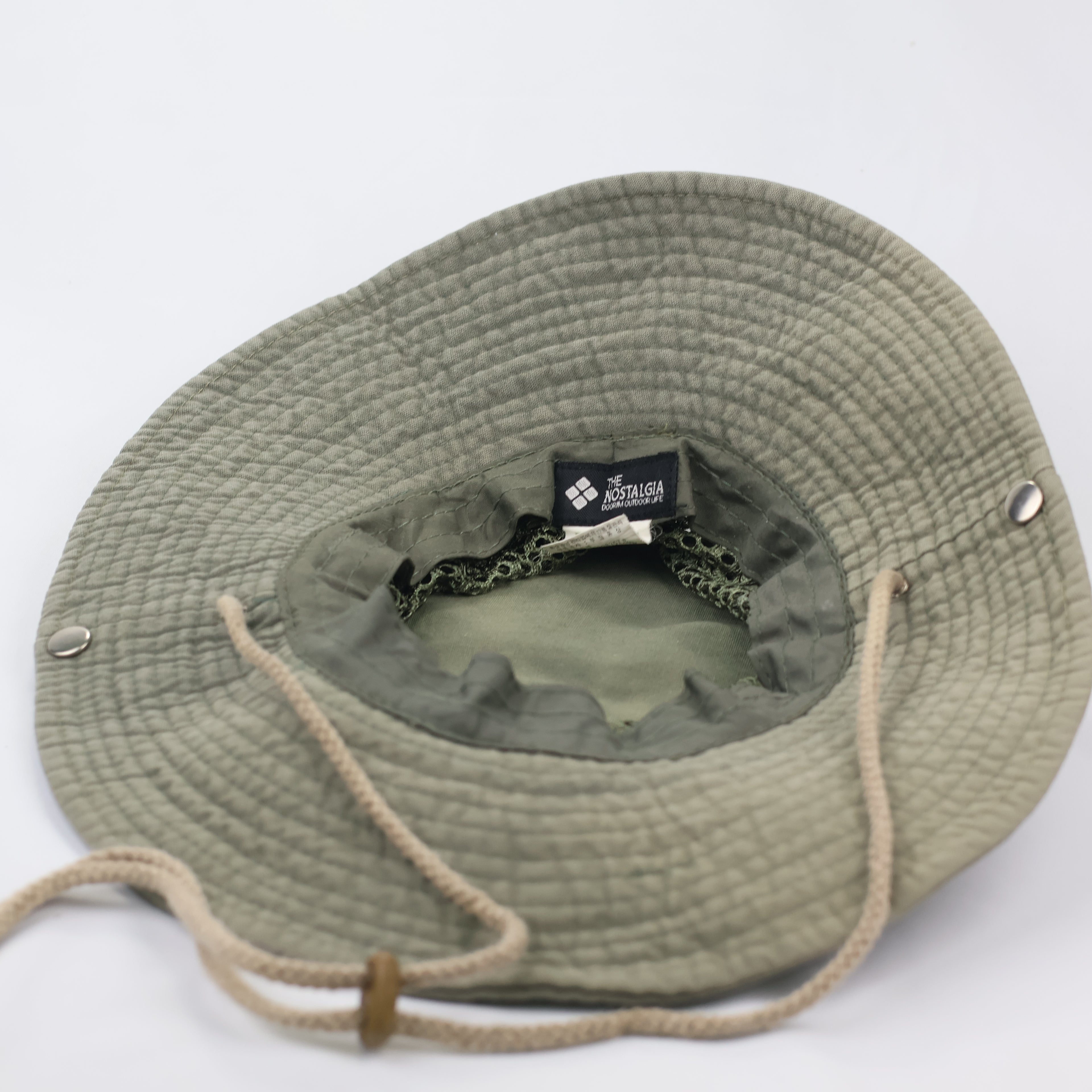 Nostalgia Sport Outdoor Life Safari Thrifted Hat - Olive Drab Fisherman Cap