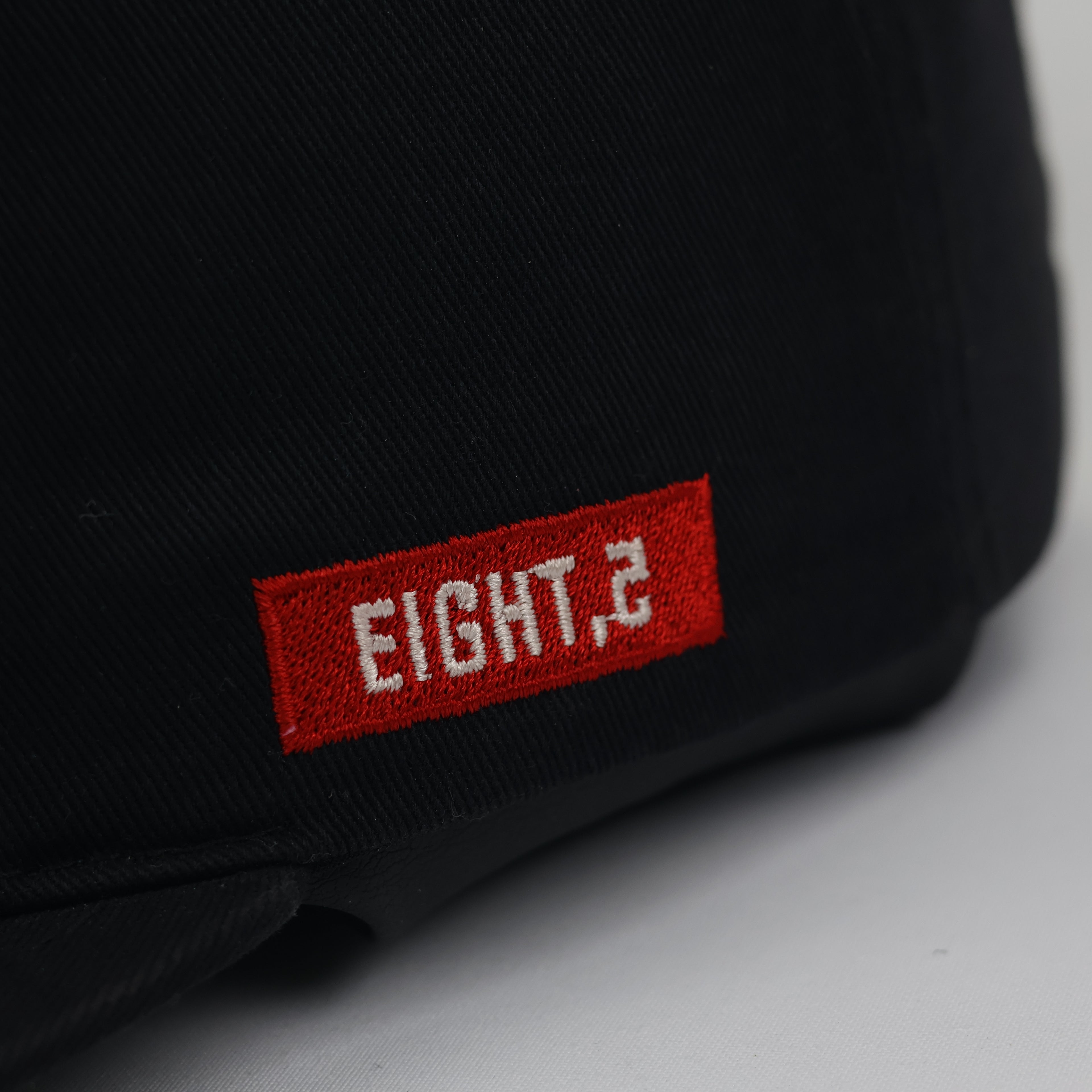 Vintage Whisker Stain Mustache Snapback Thrifted Hat - Black with Paisley Under-Brim