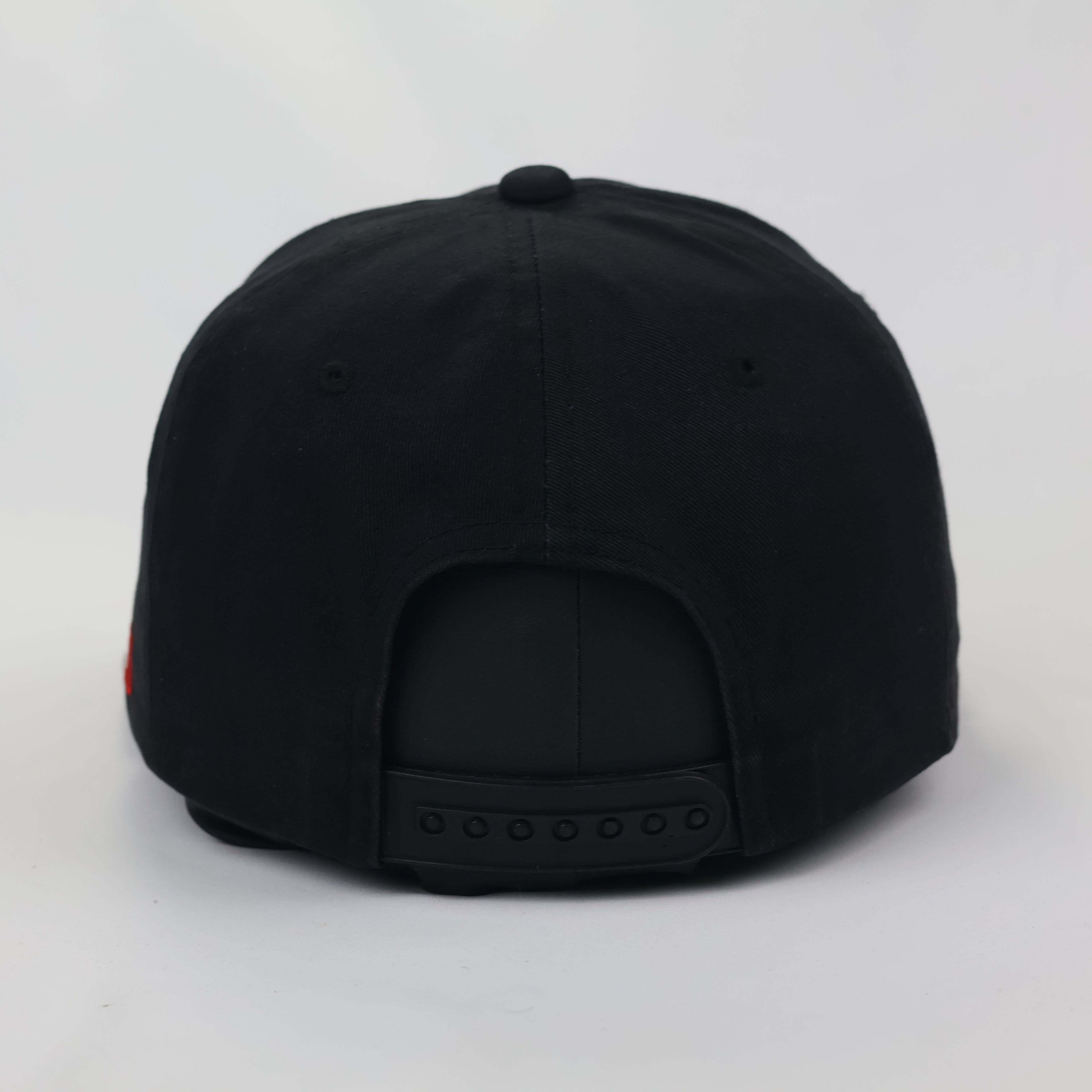 Vintage Whisker Stain Mustache Snapback Thrifted Hat - Black with Paisley Under-Brim