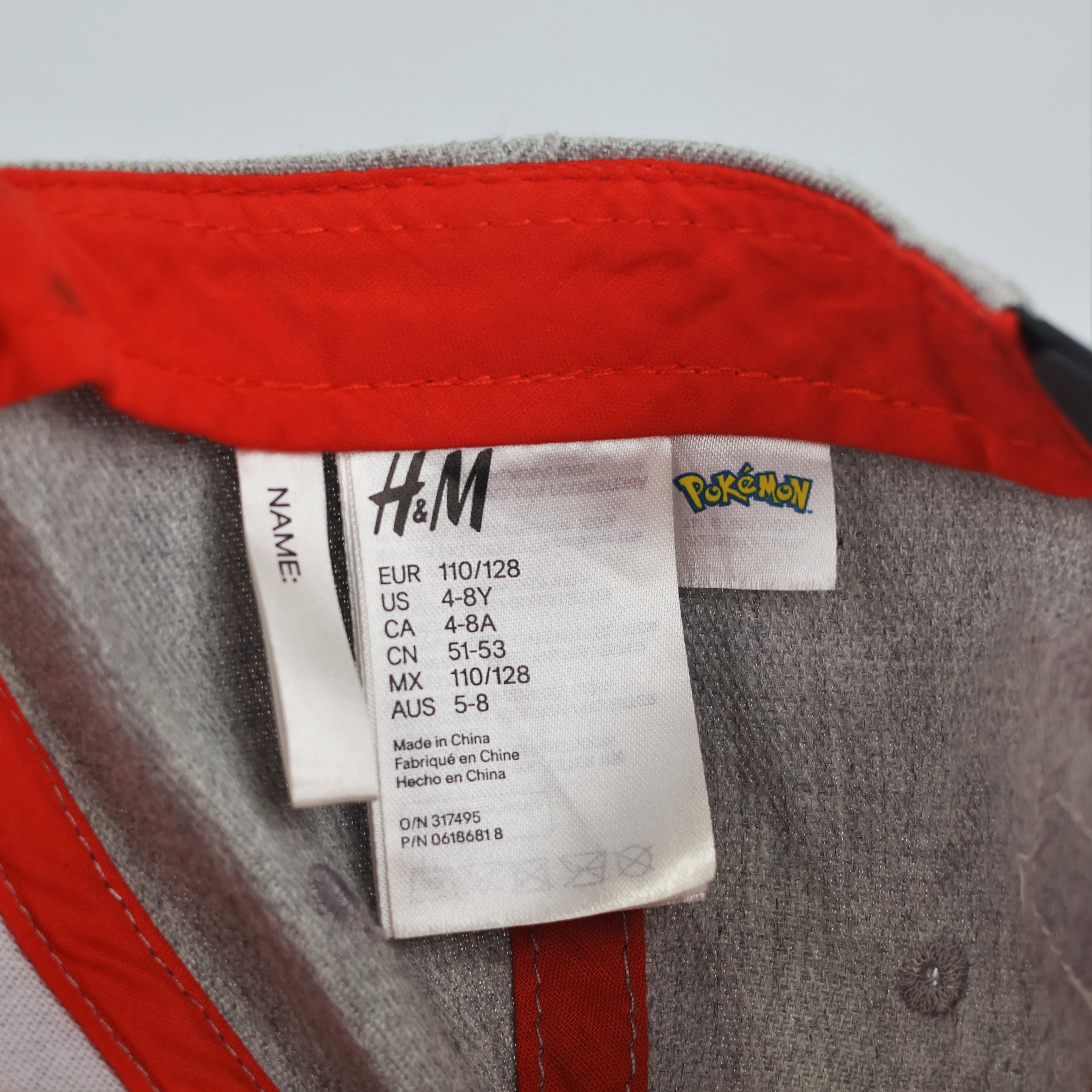 H&M x Pokemon Kids' Baseball Thrifted Cap - Official Merch (Ages 4-9)