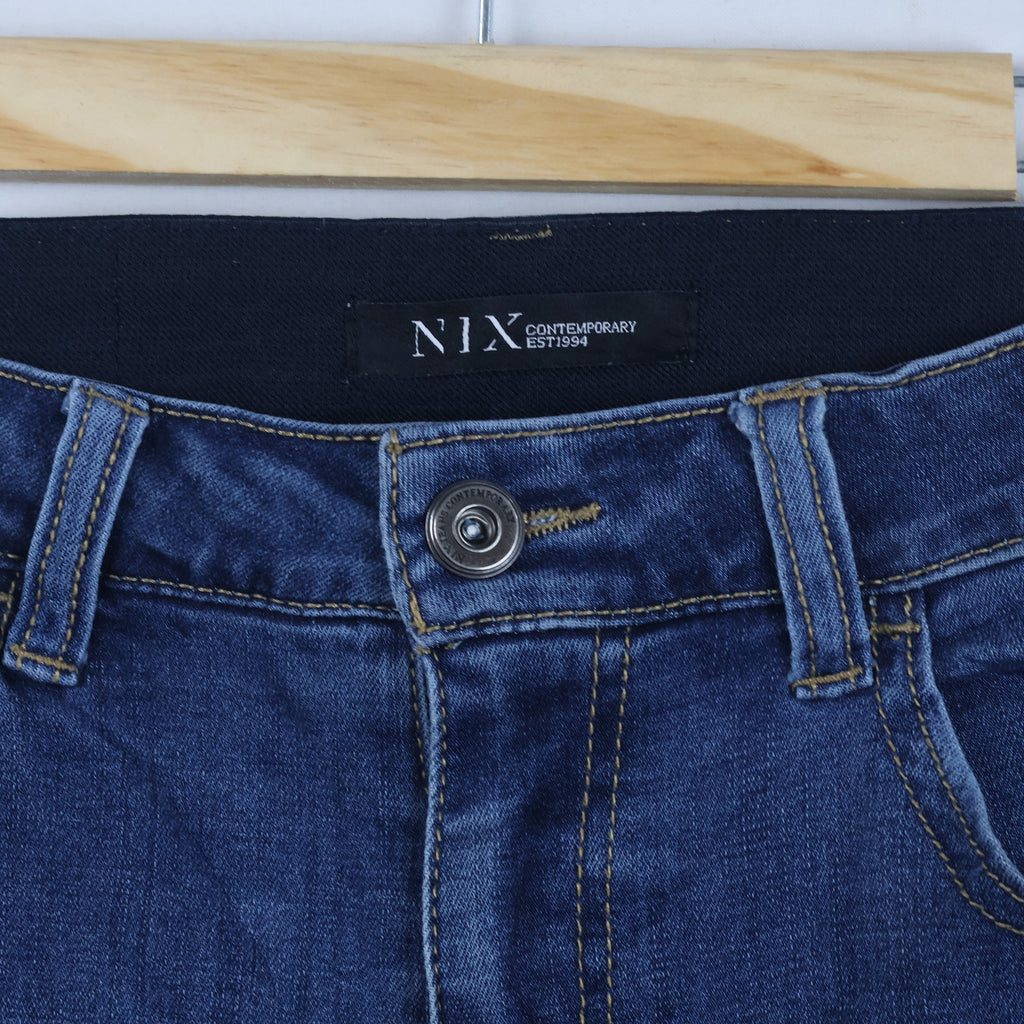 Thrifted NIX Est1994 Blue Denim Straight Jeans Waist:31-33/ J1103