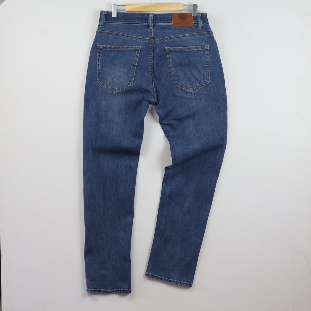 Thrifted NIX Est1994 Blue Denim Straight Jeans Waist:31-33/ J1103