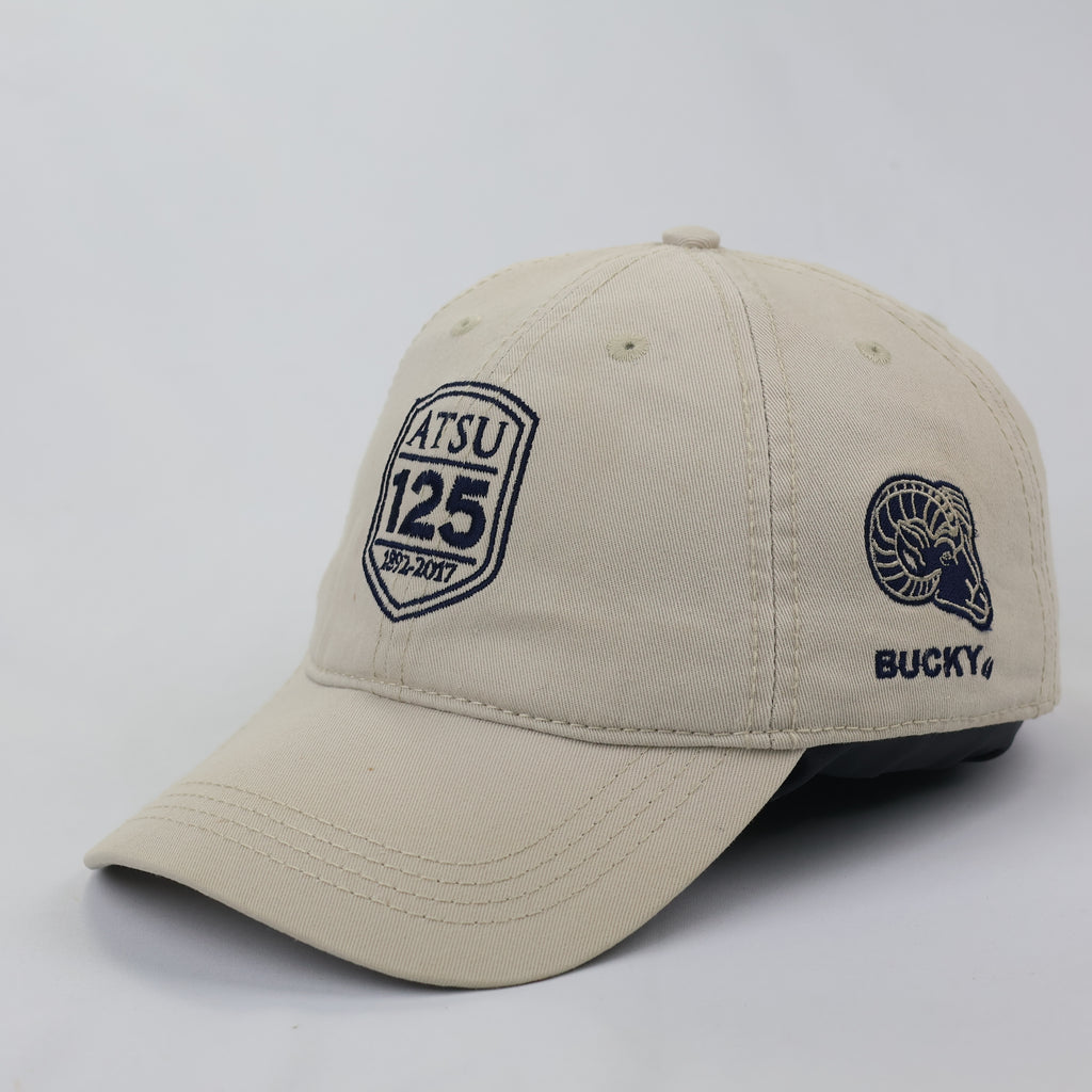 Vintage ATSU Bucky the Ram Embroidered Khaki Baseball Thrifted Cap