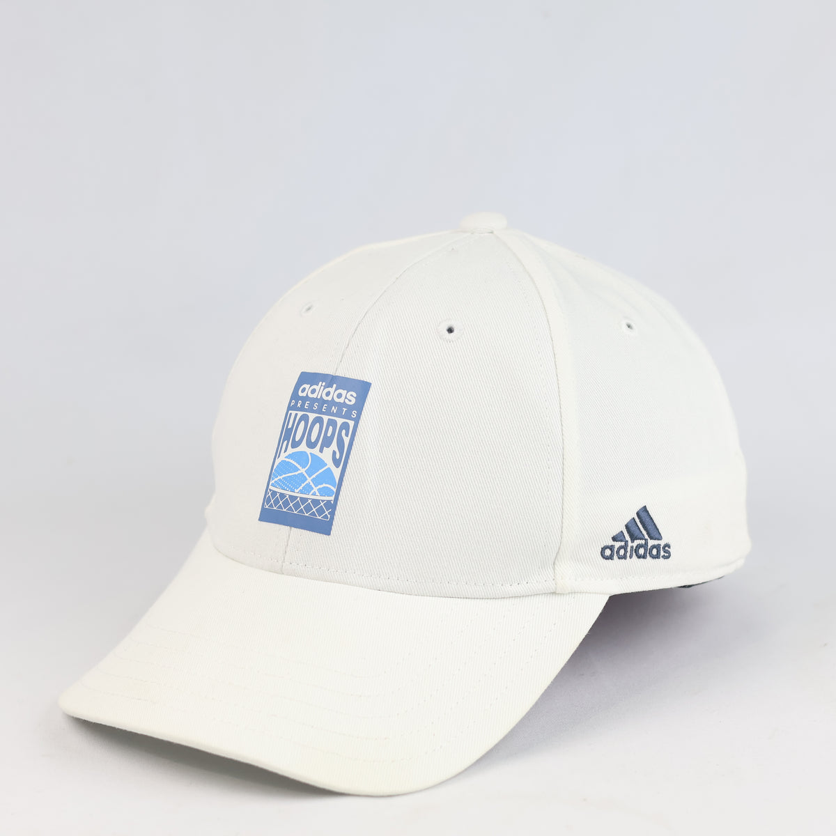 Thrifted Adidas Hoops Off-White Adjustable Baseball Cap (Size 57–58 cm) | 11019