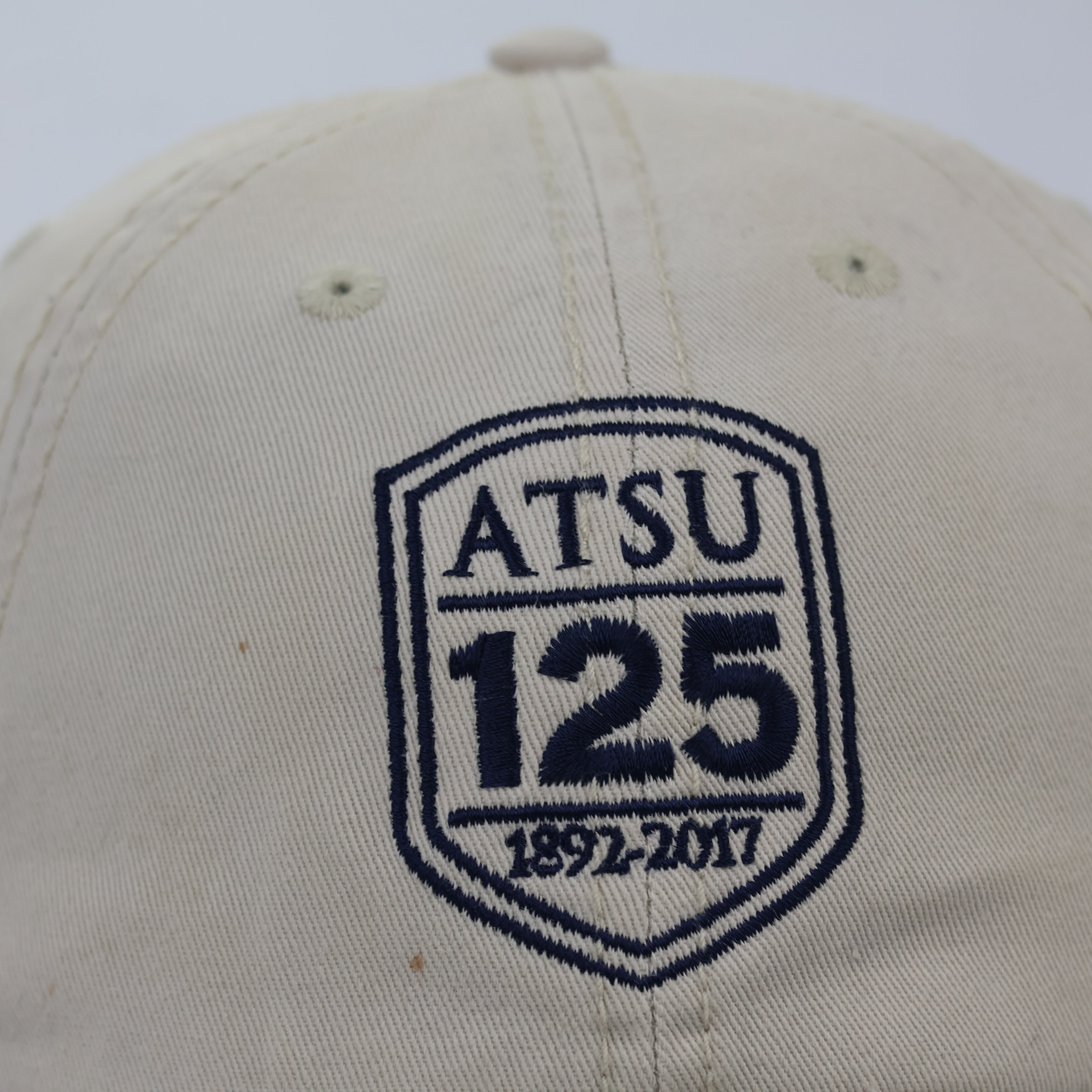 Vintage ATSU Bucky the Ram Embroidered Khaki Baseball Thrifted Cap