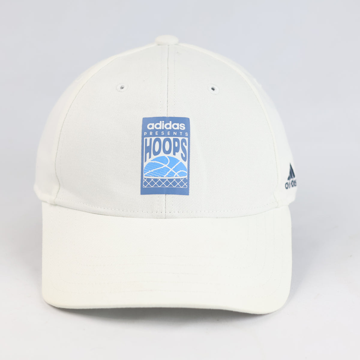 Thrifted Adidas Hoops Off-White Adjustable Baseball Cap (Size 57–58 cm) | 11019