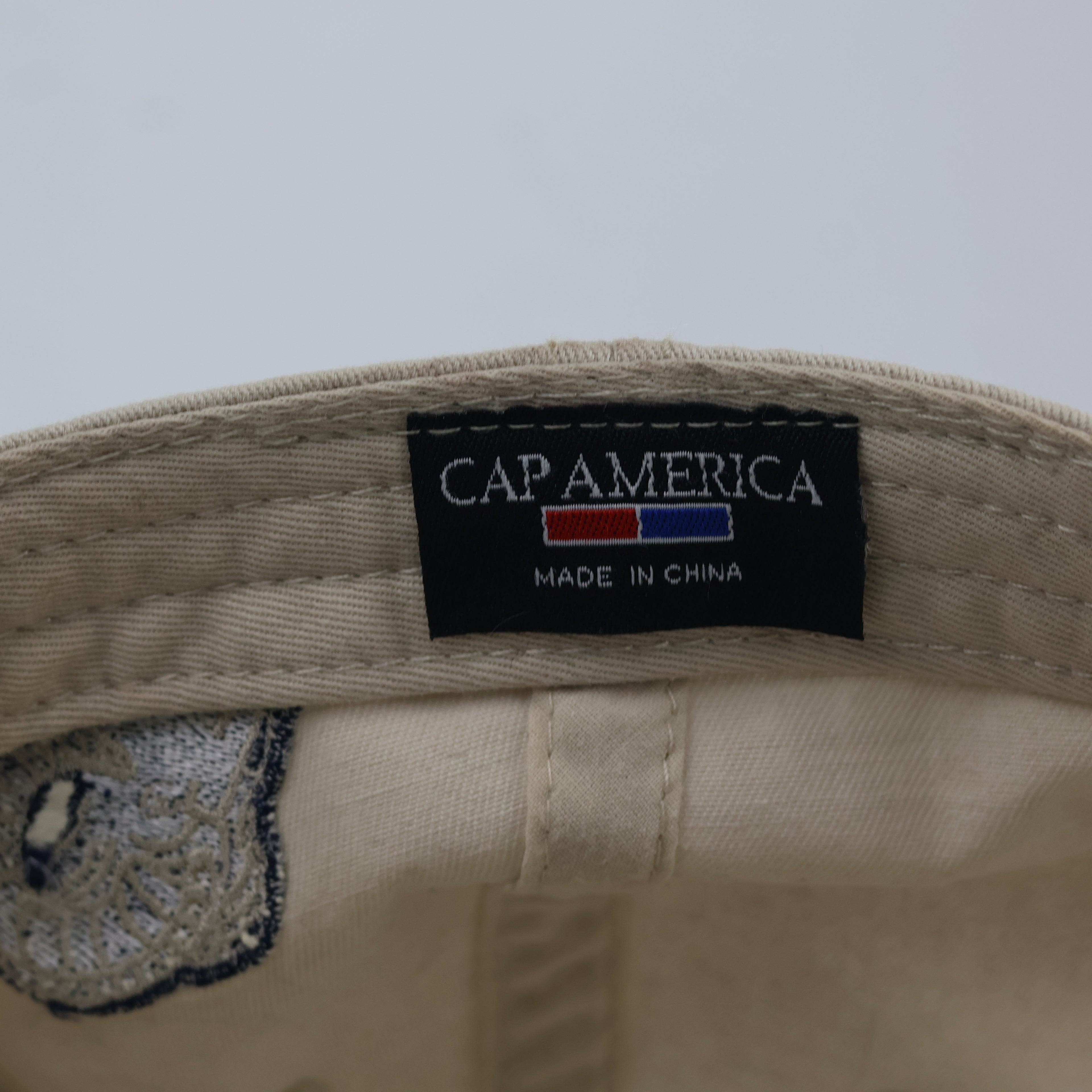 Vintage ATSU Bucky the Ram Embroidered Khaki Baseball Thrifted Cap
