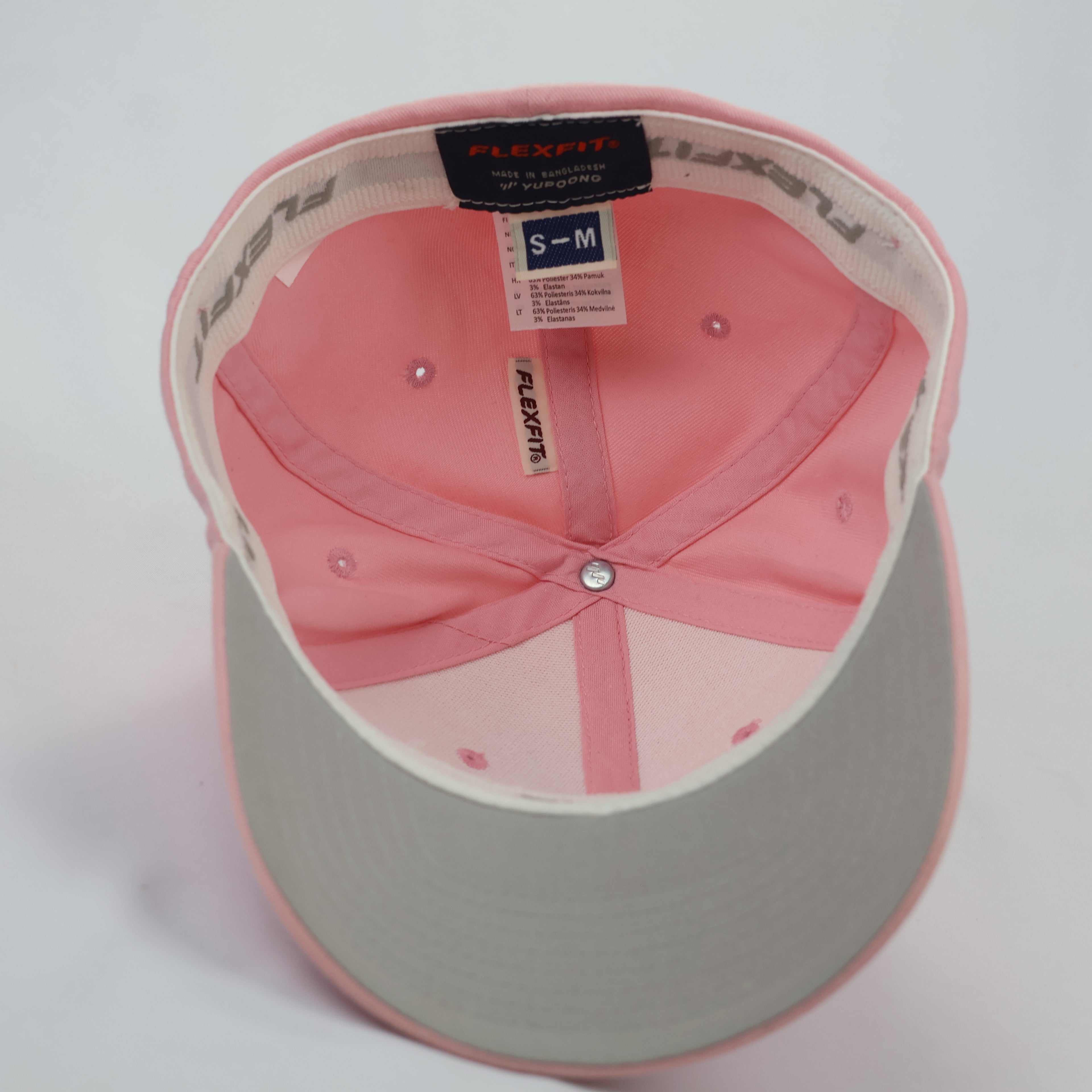 Cute Tuxedo Cat Heart Embroidery Pink Cap - Size S-M (56-57cm)
