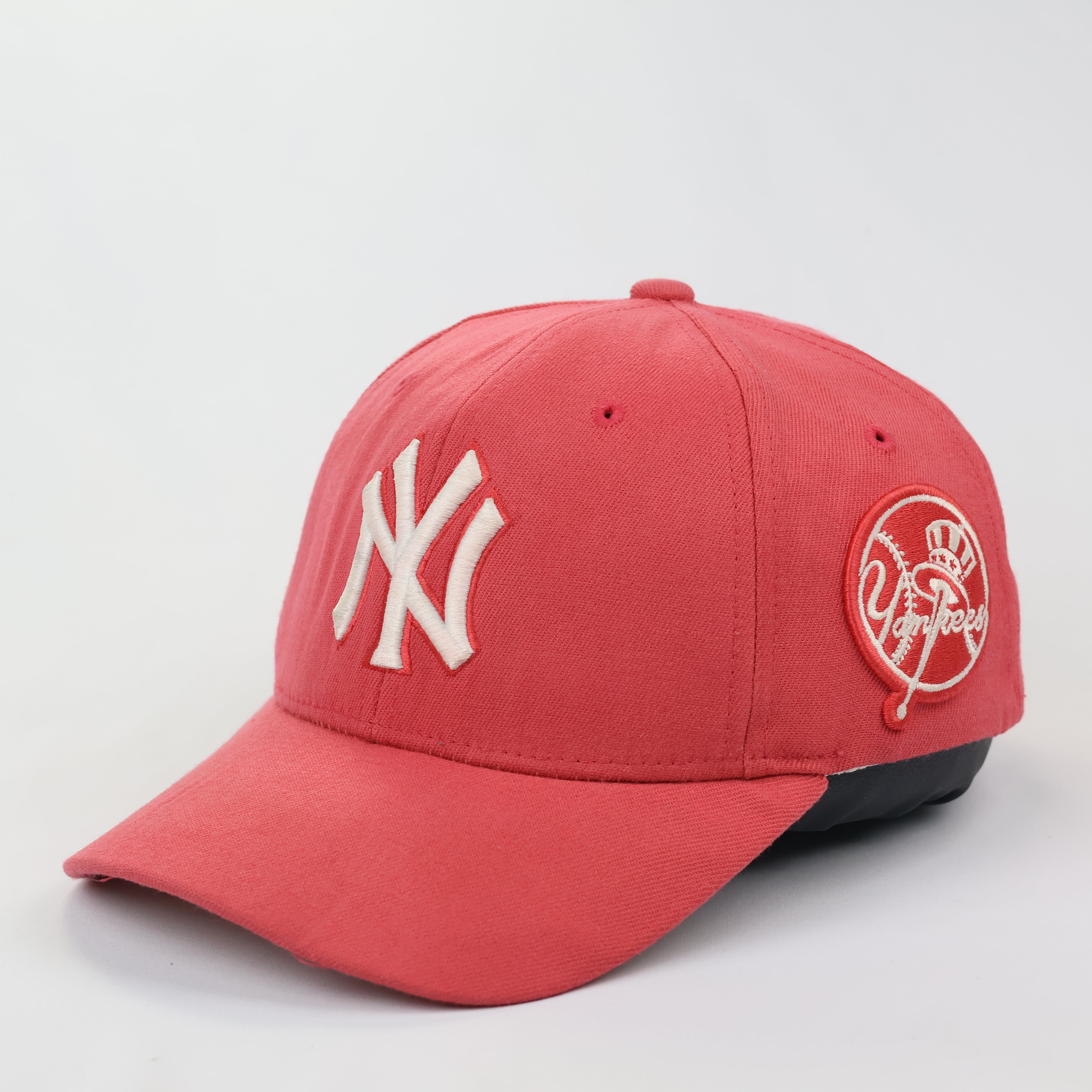 MLB Genuine Merchandise NY Yankees Thrifted  Hat - Red with Under-Brim Embroidery