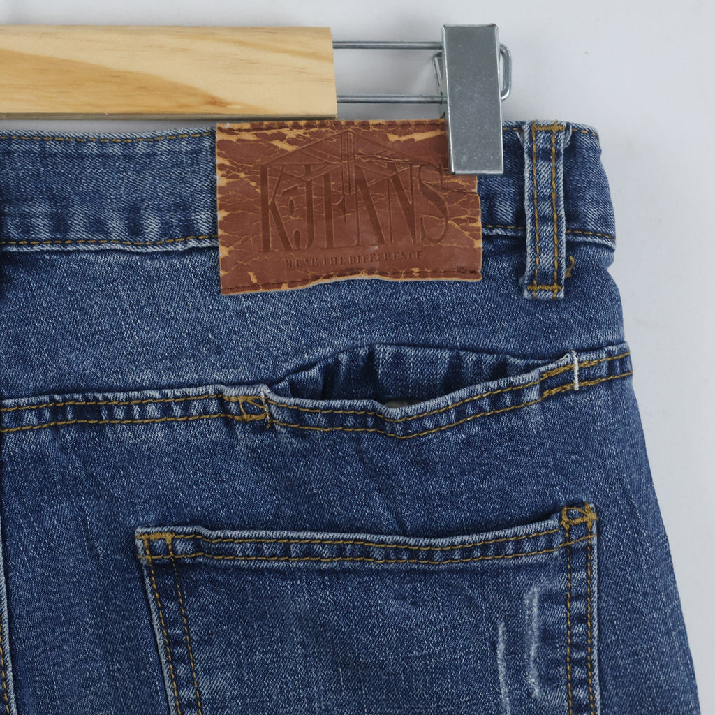 KJ Jeans 98% Cotton Raw Hem Blue Denim Pants Waist:30/ J1106