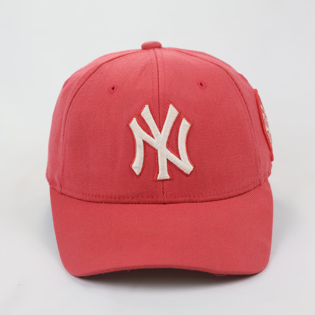 MLB Genuine Merchandise NY Yankees Thrifted  Hat - Red with Under-Brim Embroidery