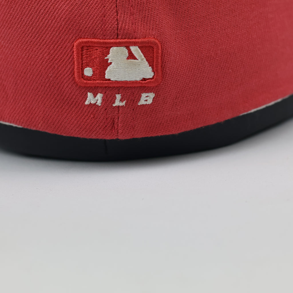 MLB Genuine Merchandise NY Yankees Thrifted  Hat - Red with Under-Brim Embroidery