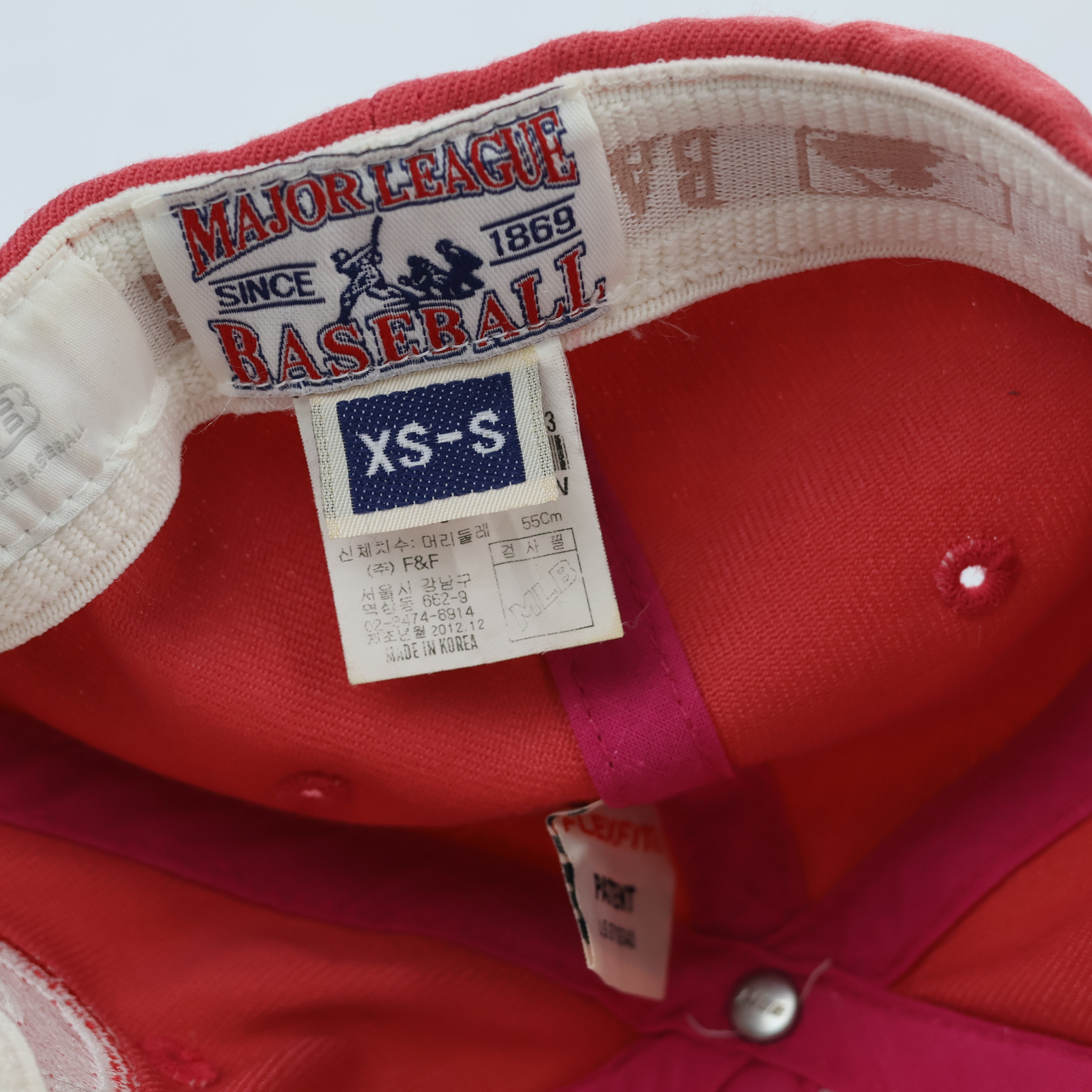 MLB Genuine Merchandise NY Yankees Thrifted  Hat - Red with Under-Brim Embroidery
