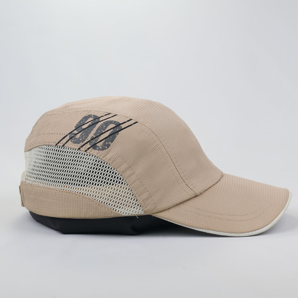 Smart Set "Sport" Embroidered Panel Hat - Beige Two-Tone Mesh Cap