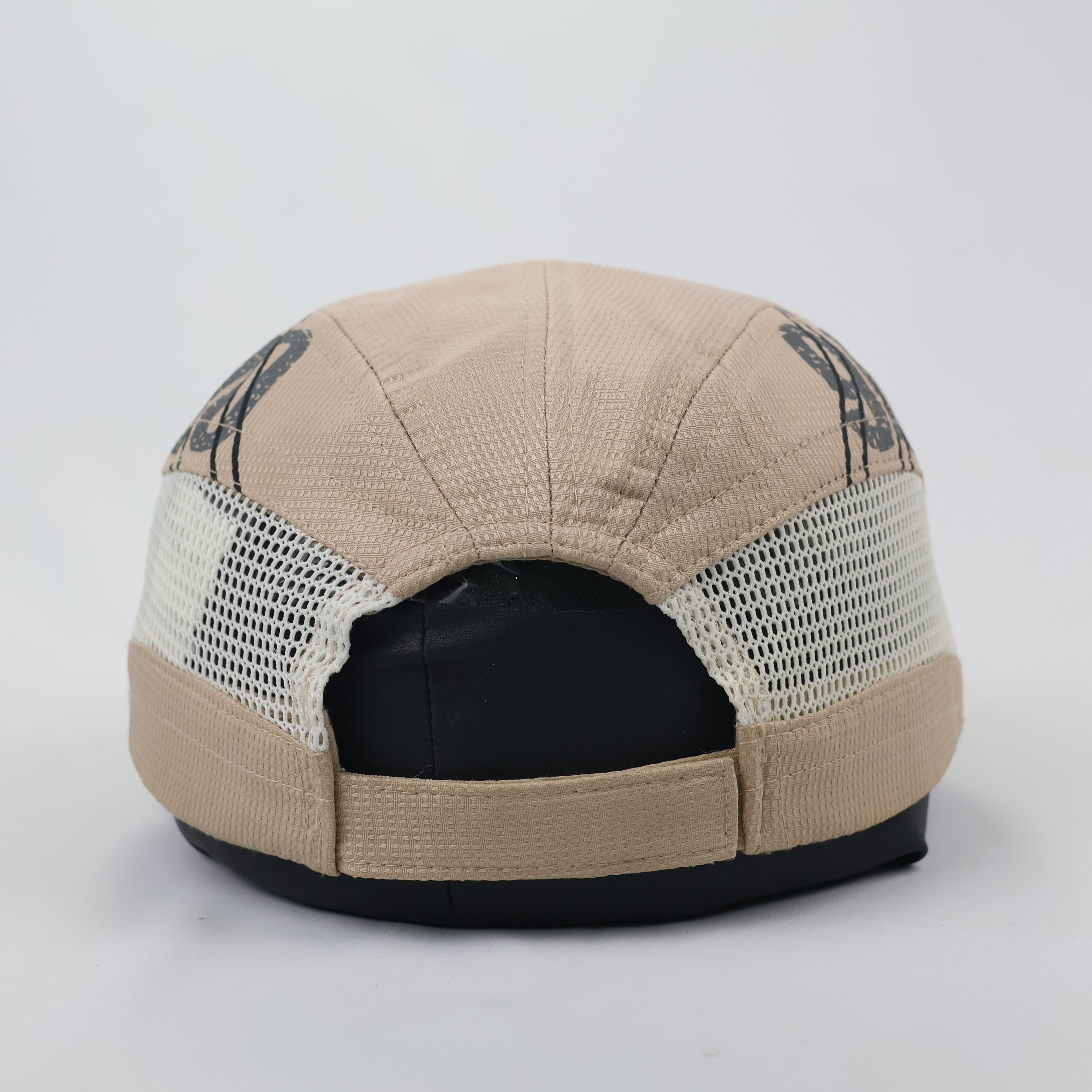 Smart Set "Sport" Embroidered Panel Hat - Beige Two-Tone Mesh Cap
