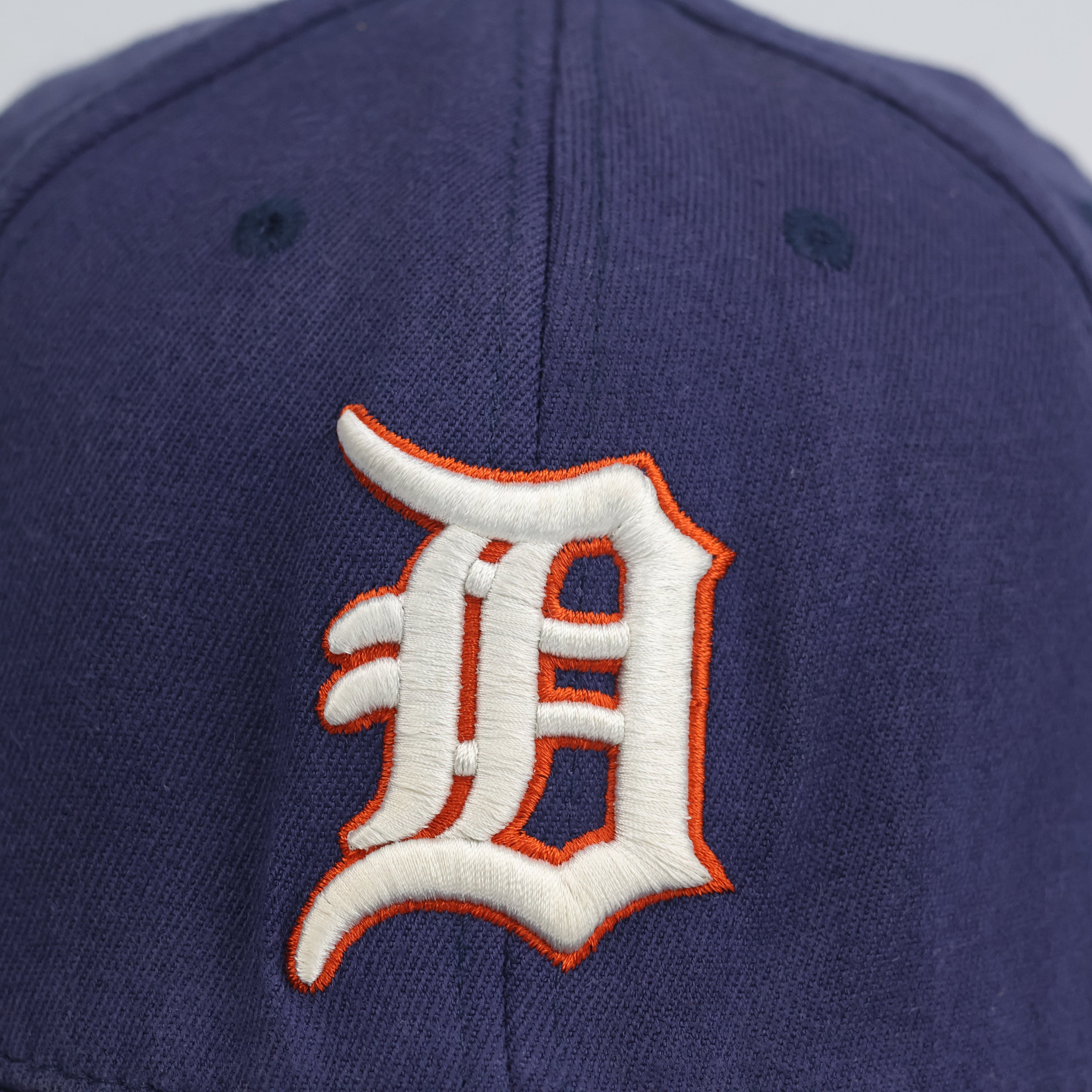 Thrifted Casad Sport Detroit Tigers Embroidered Side Patch Cap - Orange Underbrim