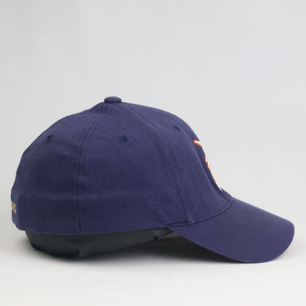 Thrifted Casad Sport Detroit Tigers Embroidered Side Patch Cap - Orange Underbrim