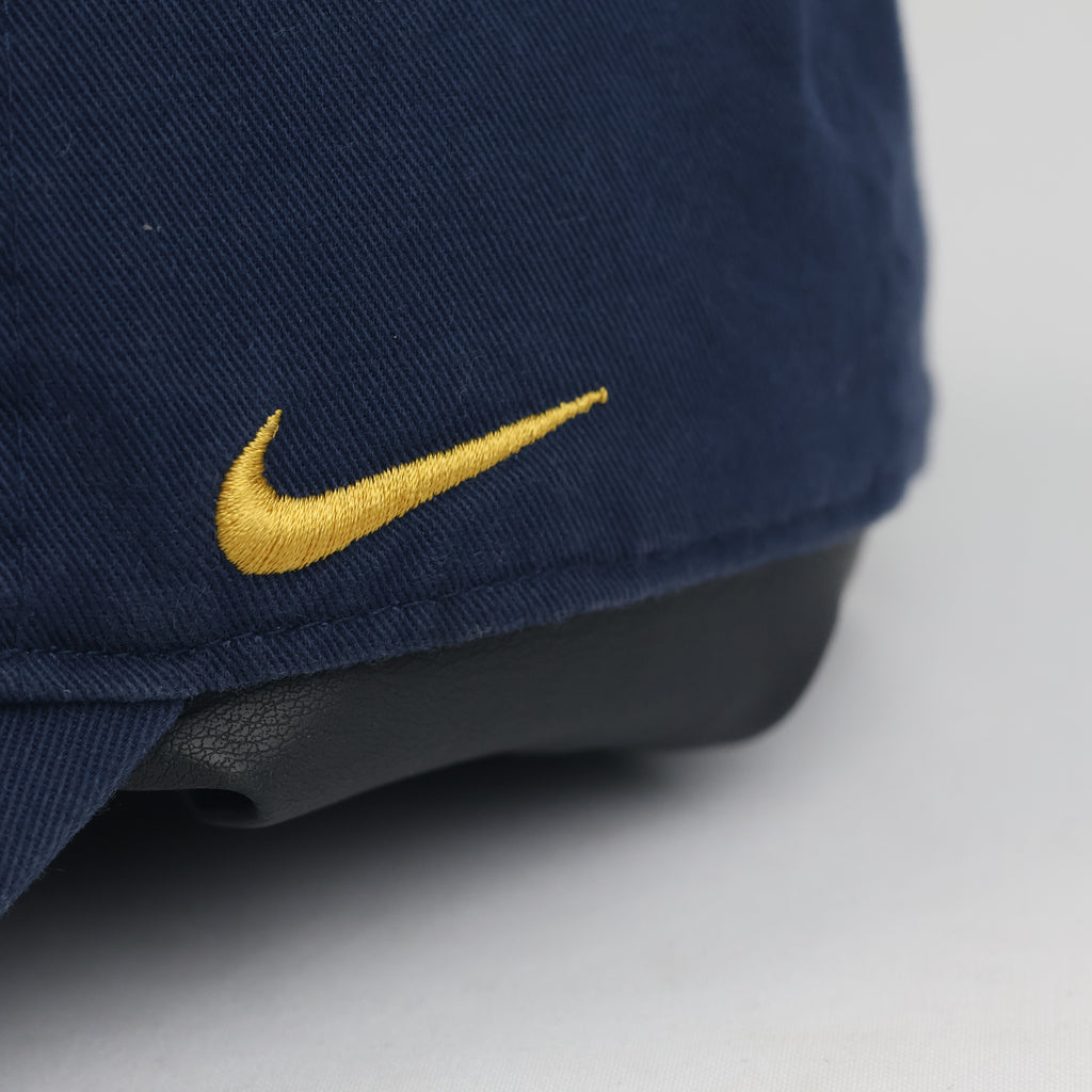 Thrifted Nike PSG Paris Saint-Germain Gold Embroidered Navy Dad Hat - 56-58cm