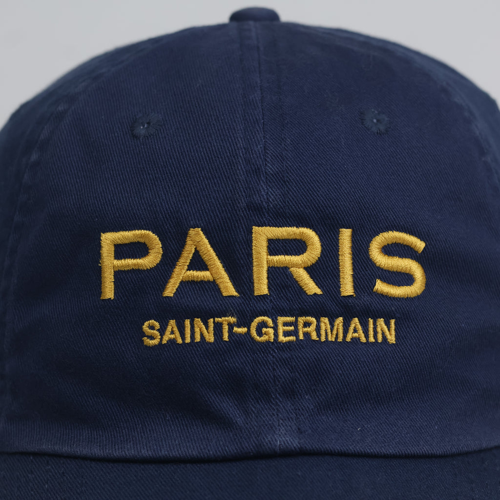 Thrifted Nike PSG Paris Saint-Germain Gold Embroidered Navy Dad Hat - 56-58cm