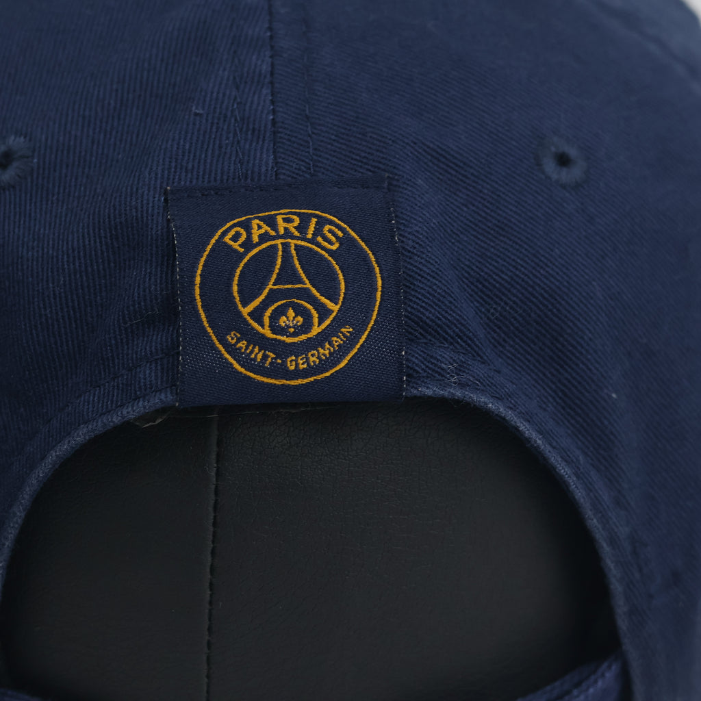 Thrifted Nike PSG Paris Saint-Germain Gold Embroidered Navy Dad Hat - 56-58cm