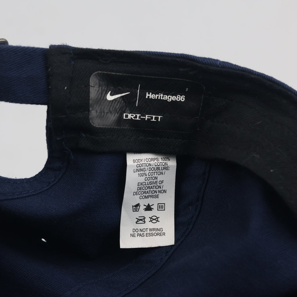 Thrifted Nike PSG Paris Saint-Germain Gold Embroidered Navy Dad Hat - 56-58cm