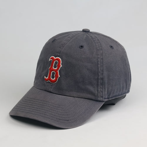 Thrifted Vintage MLB Boston Red Sox 'The Franchise' Garment Wash Dad Hat - Grey