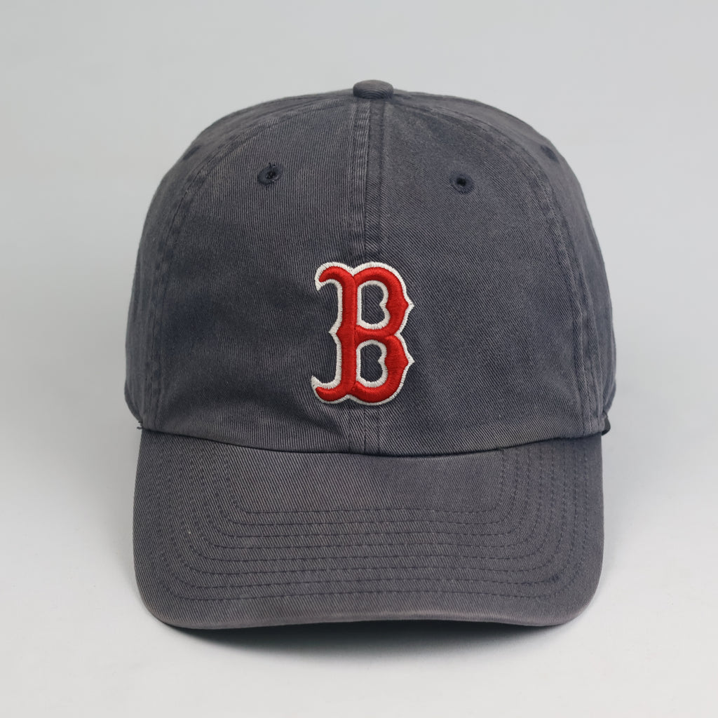 Thrifted Vintage MLB Boston Red Sox 'The Franchise' Garment Wash Dad Hat - Grey