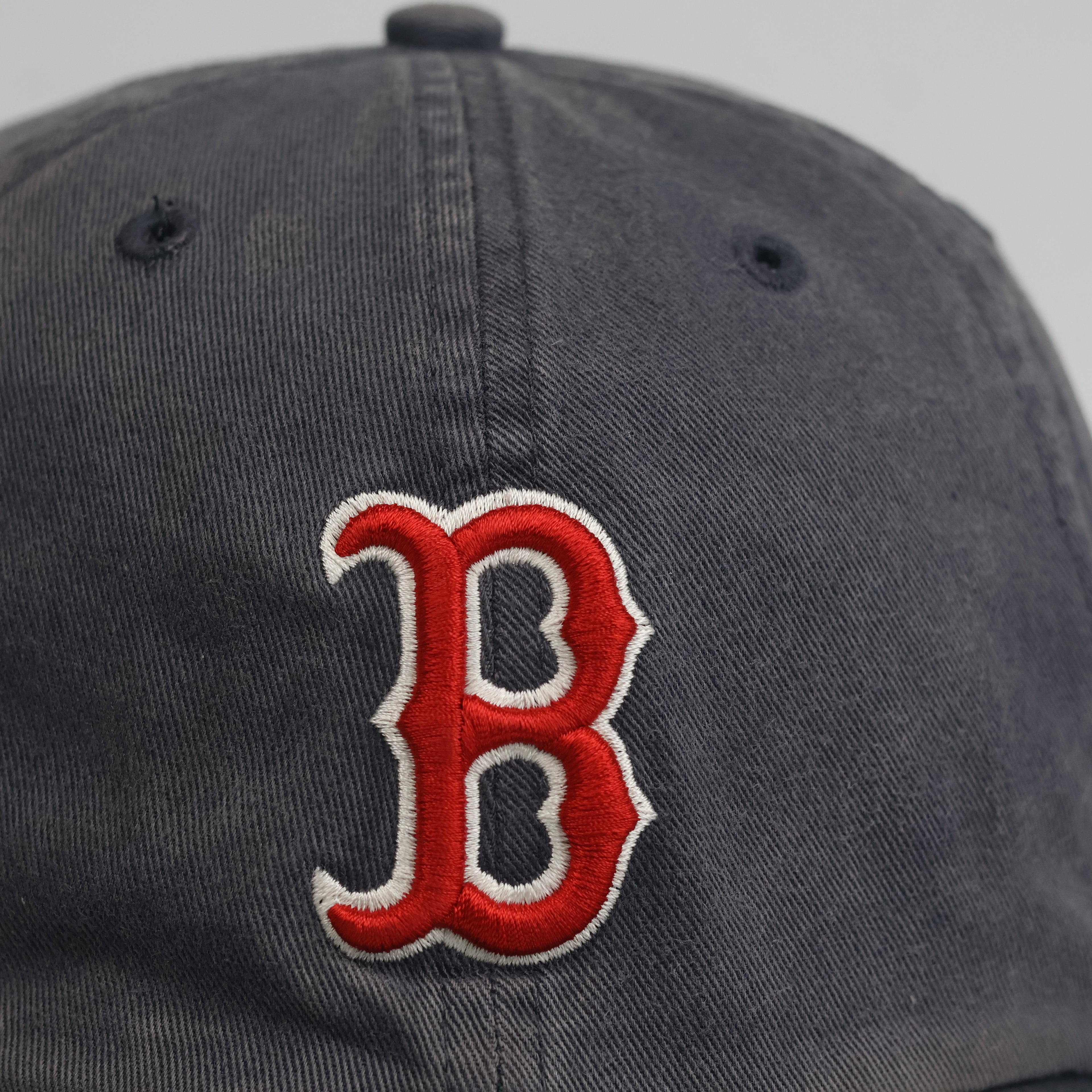 Thrifted Vintage MLB Boston Red Sox 'The Franchise' Garment Wash Dad Hat - Grey