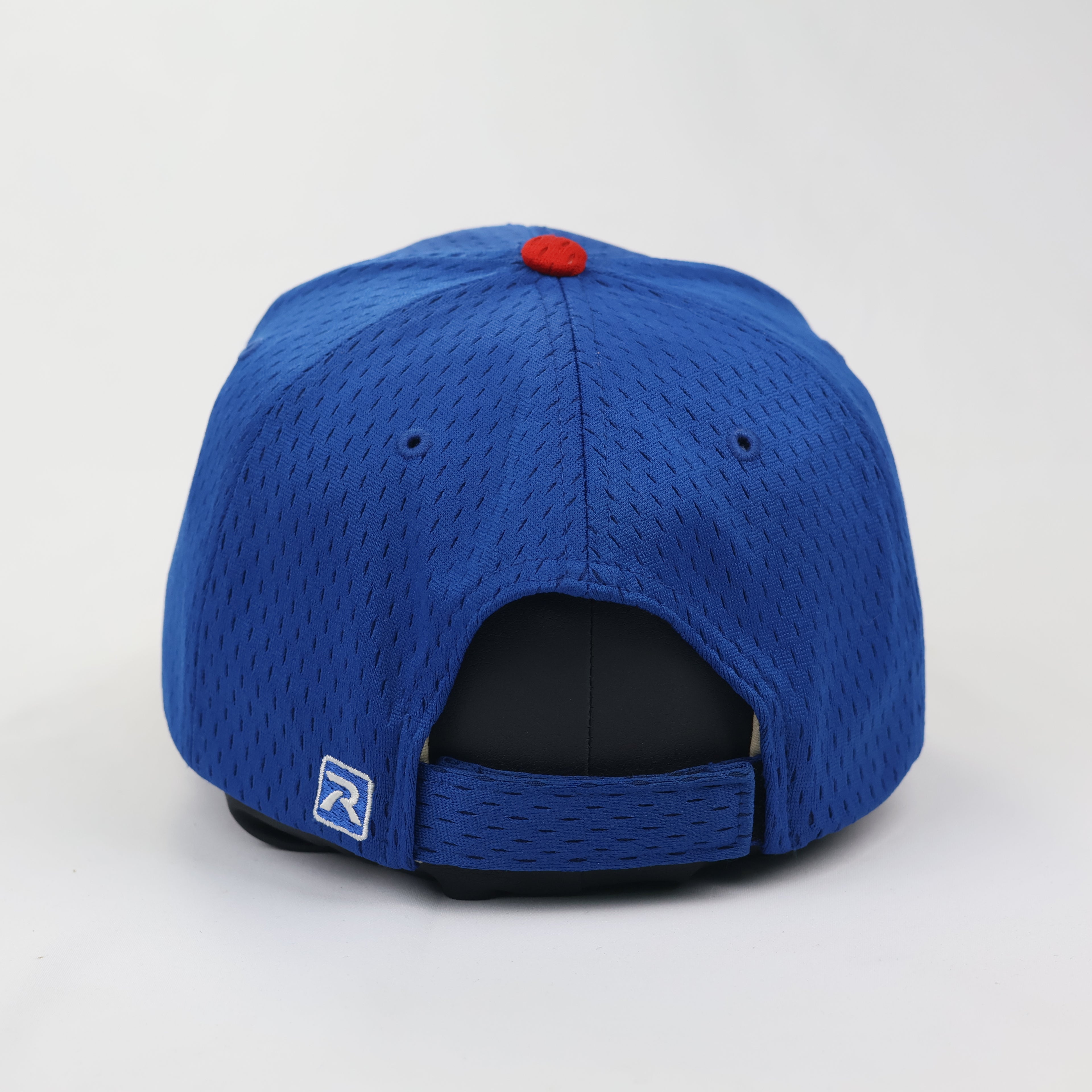 Richardson Pro Model 414 Athletic Thrifted Cap - Blue Red Performance Mesh Hat