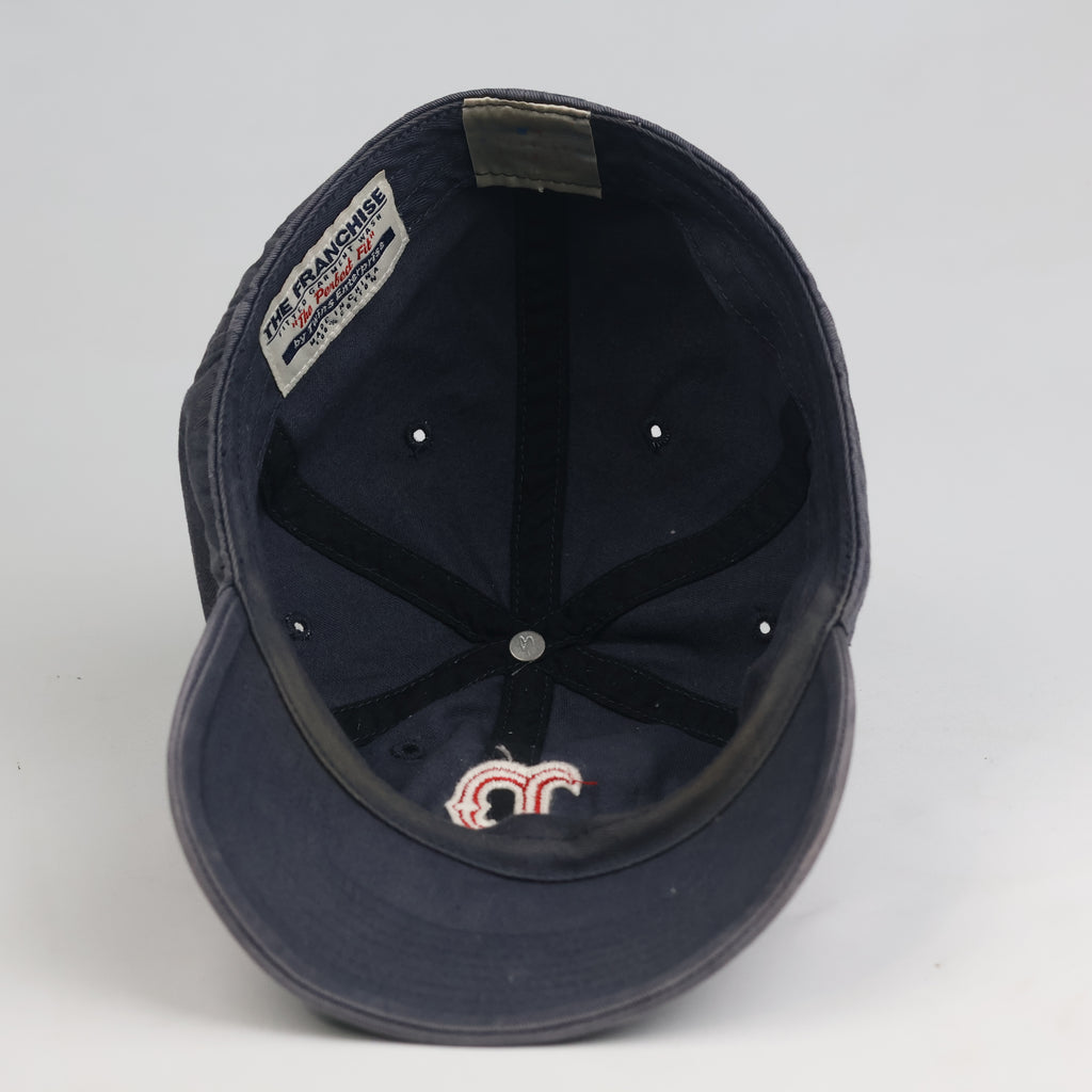 Thrifted Vintage MLB Boston Red Sox 'The Franchise' Garment Wash Dad Hat - Grey