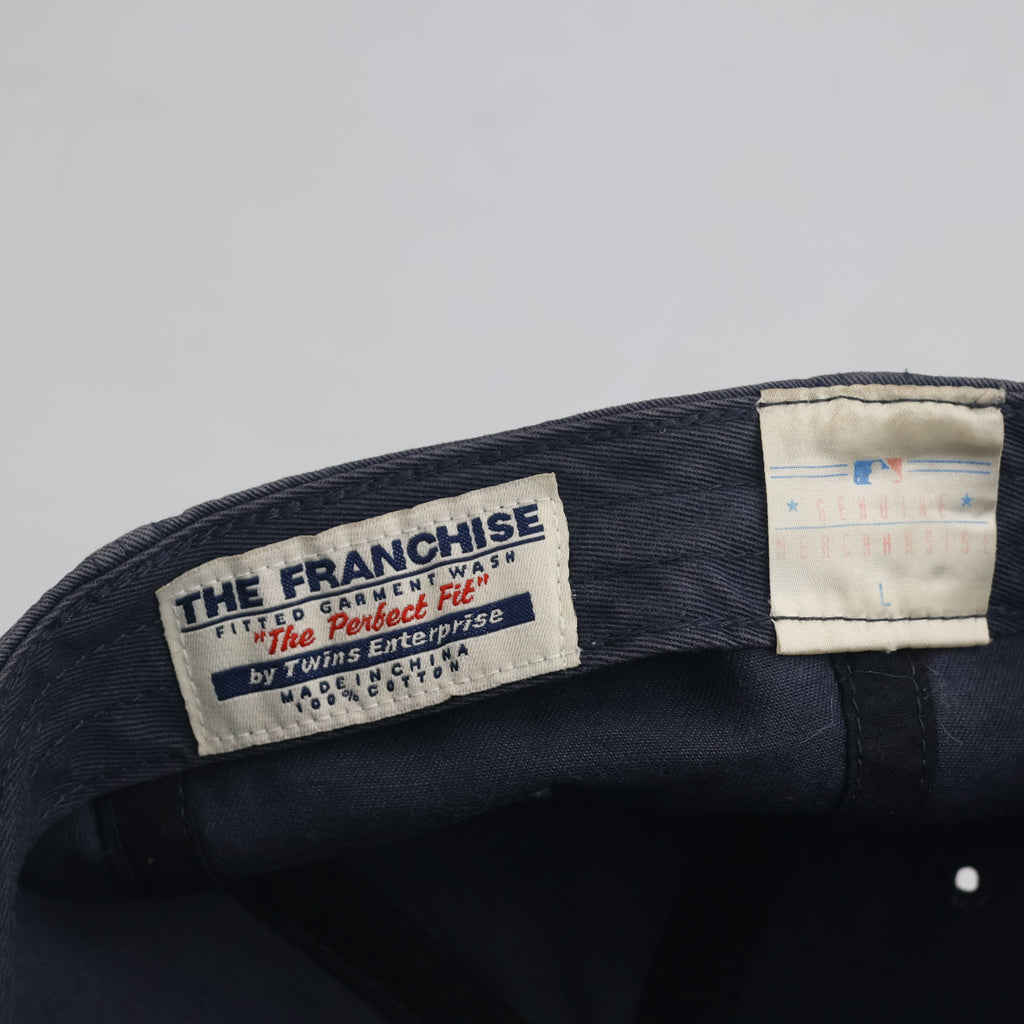 Thrifted Vintage MLB Boston Red Sox 'The Franchise' Garment Wash Dad Hat - Grey